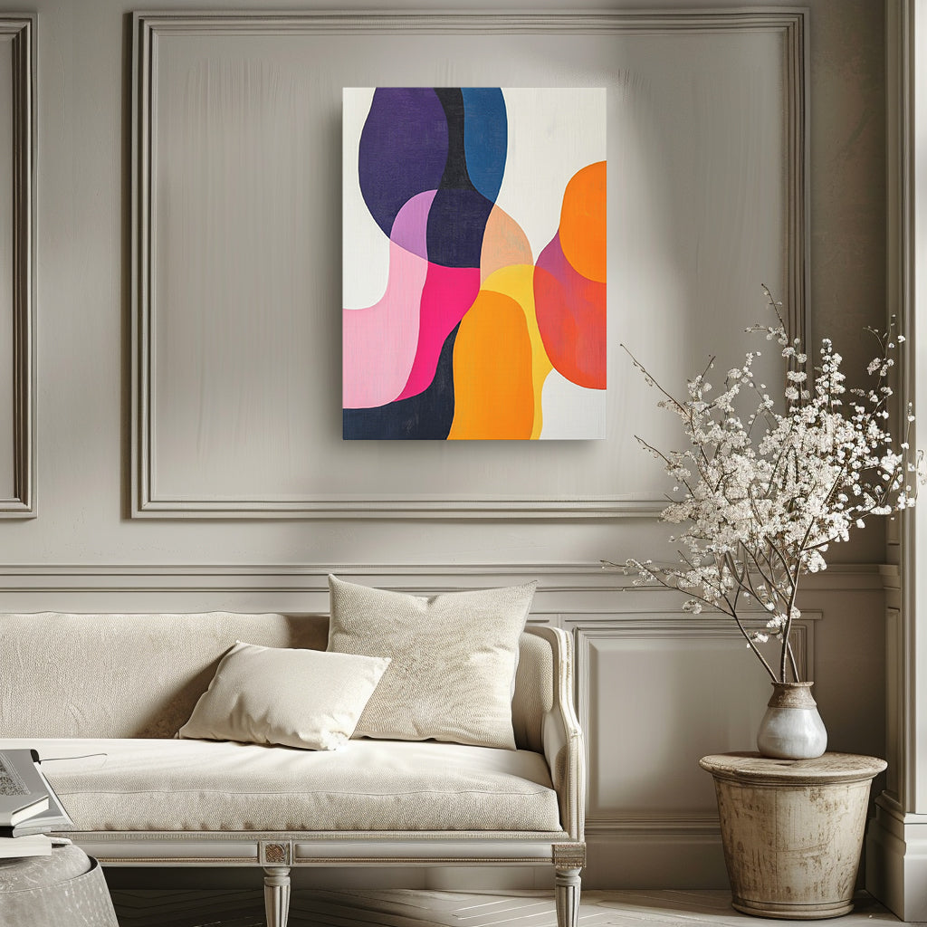 Color Shapes Canvas Print - Gallery Wrapped Wall Art - 'Lava Lamp II'