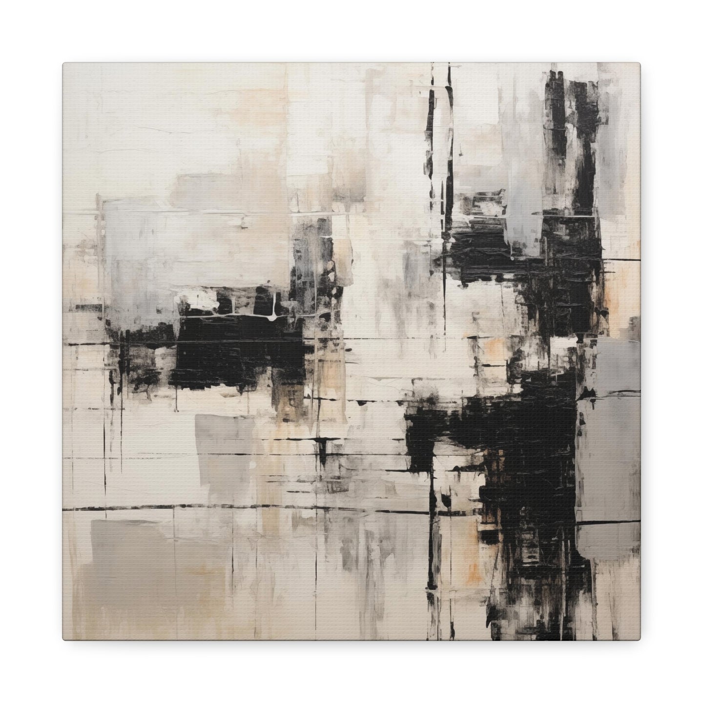 Abstract Neutral Blush Wall Art - Canvas Print Gallery Wrap