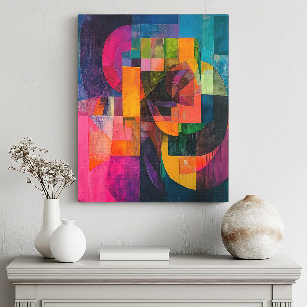 Abstract Colorful Wall Art - Canvas Print Gallery Wrap - Complex Patterns