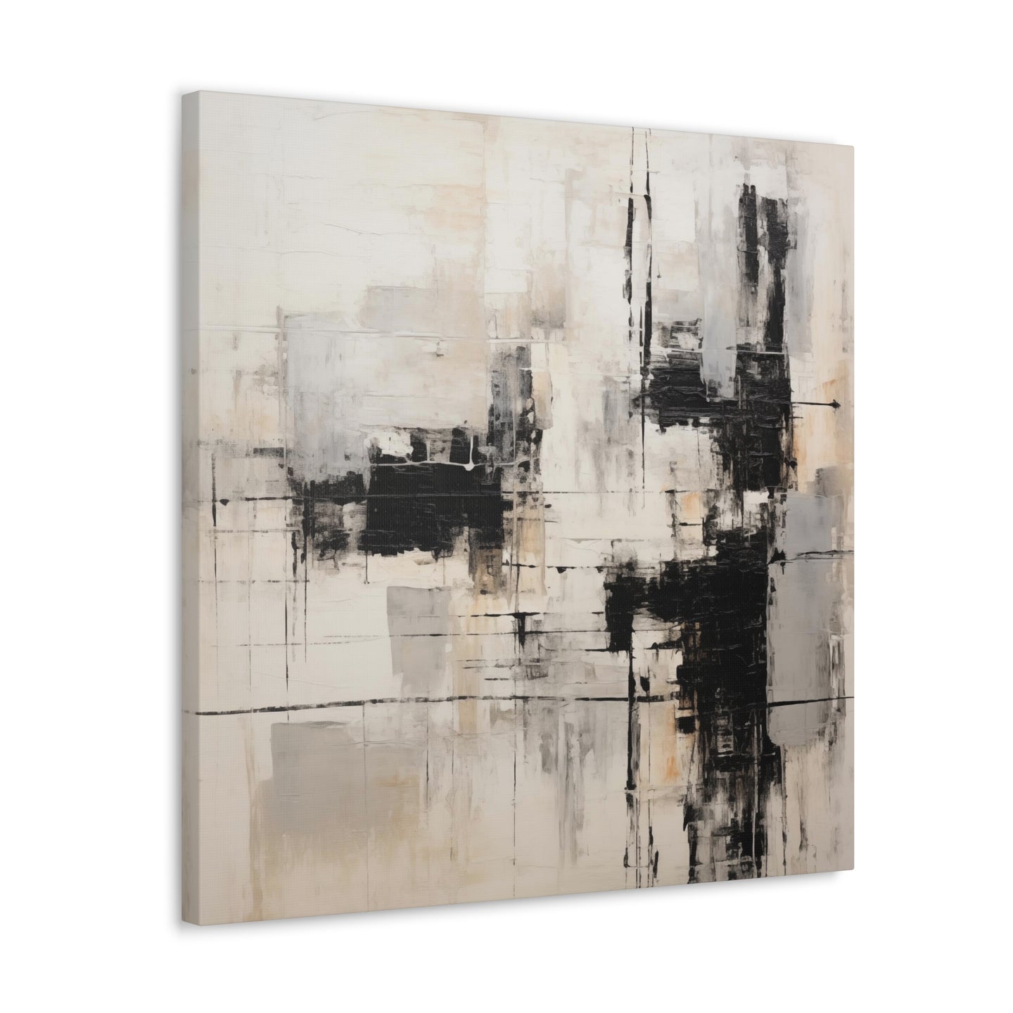 Abstract Neutral Blush Wall Art - Canvas Print Gallery Wrap