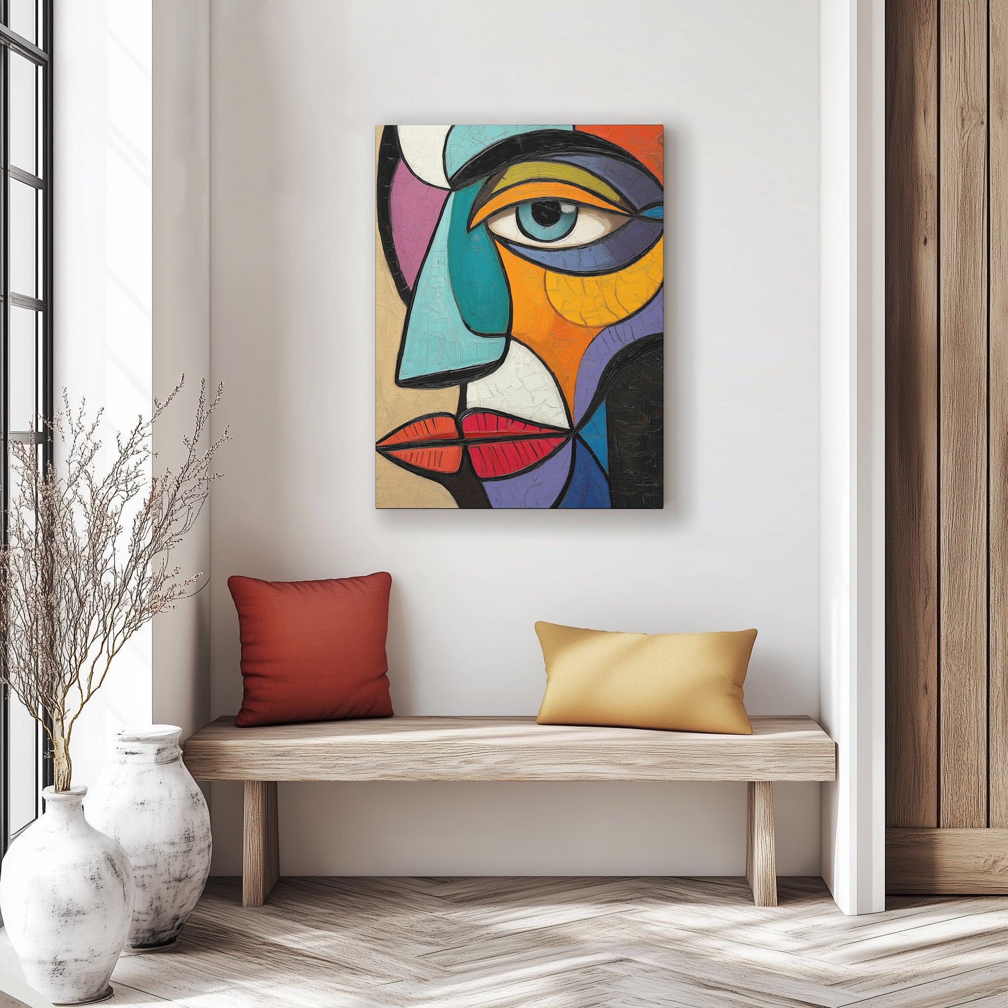 Picasso Esque Wall Art - Canvas Print - Kiss Me