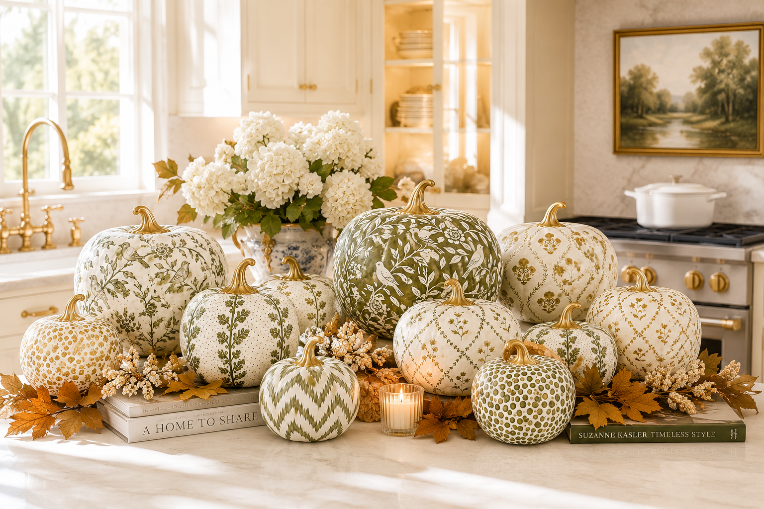 Green Chevron Pumpkin