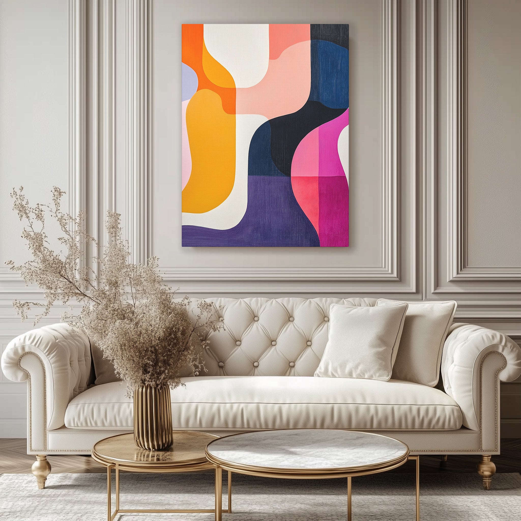 Color Shapes Canvas Print - Gallery Wrapped Wall Art - 'Lava Lamp I'