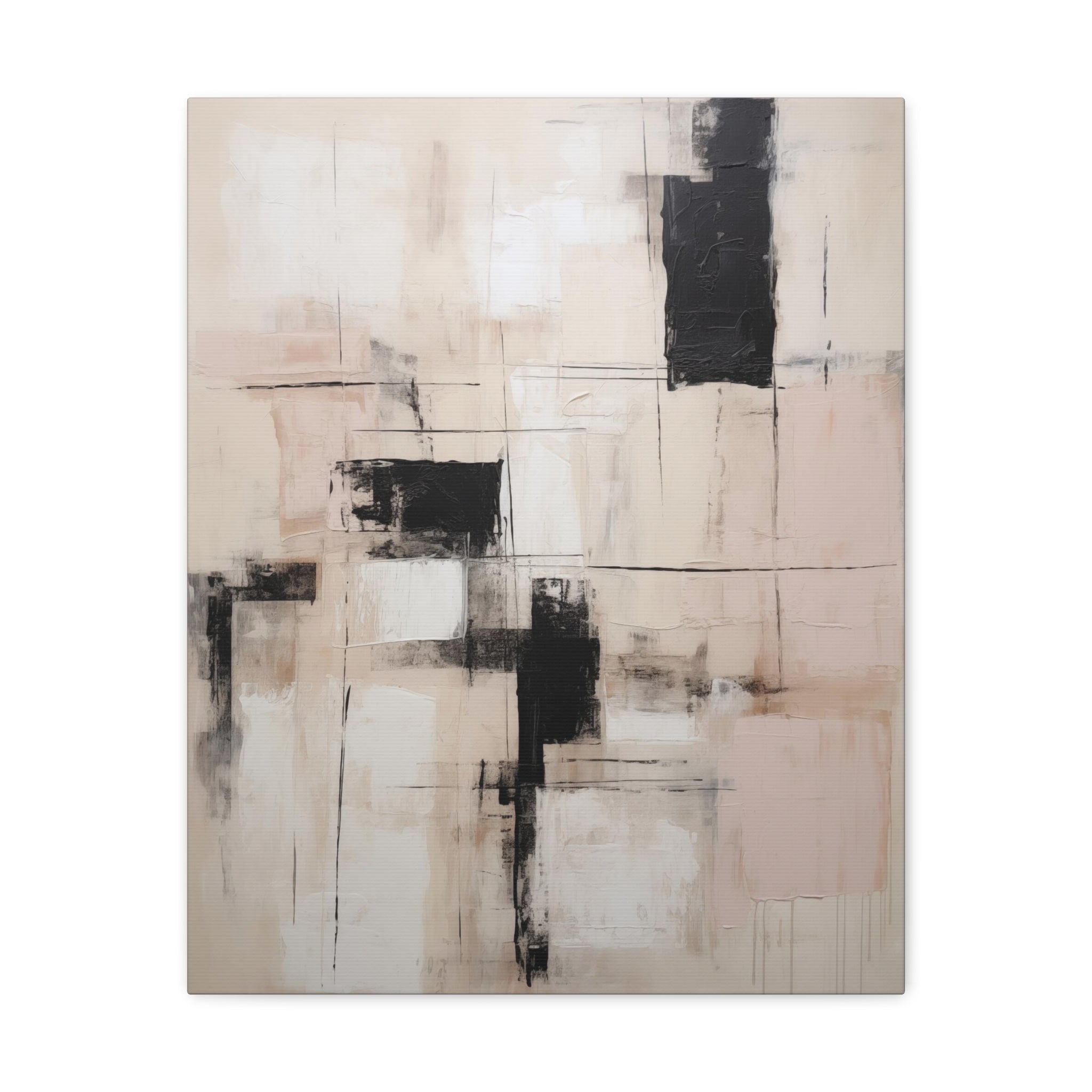 Abstract Neutral Blush Wall Art - Canvas Print Gallery Wrap