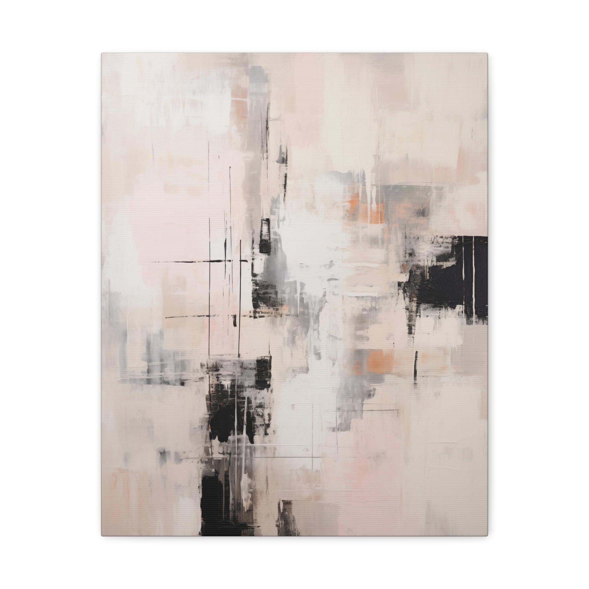 Abstract Neutral Blush Wall Art - Canvas Print Gallery Wrap