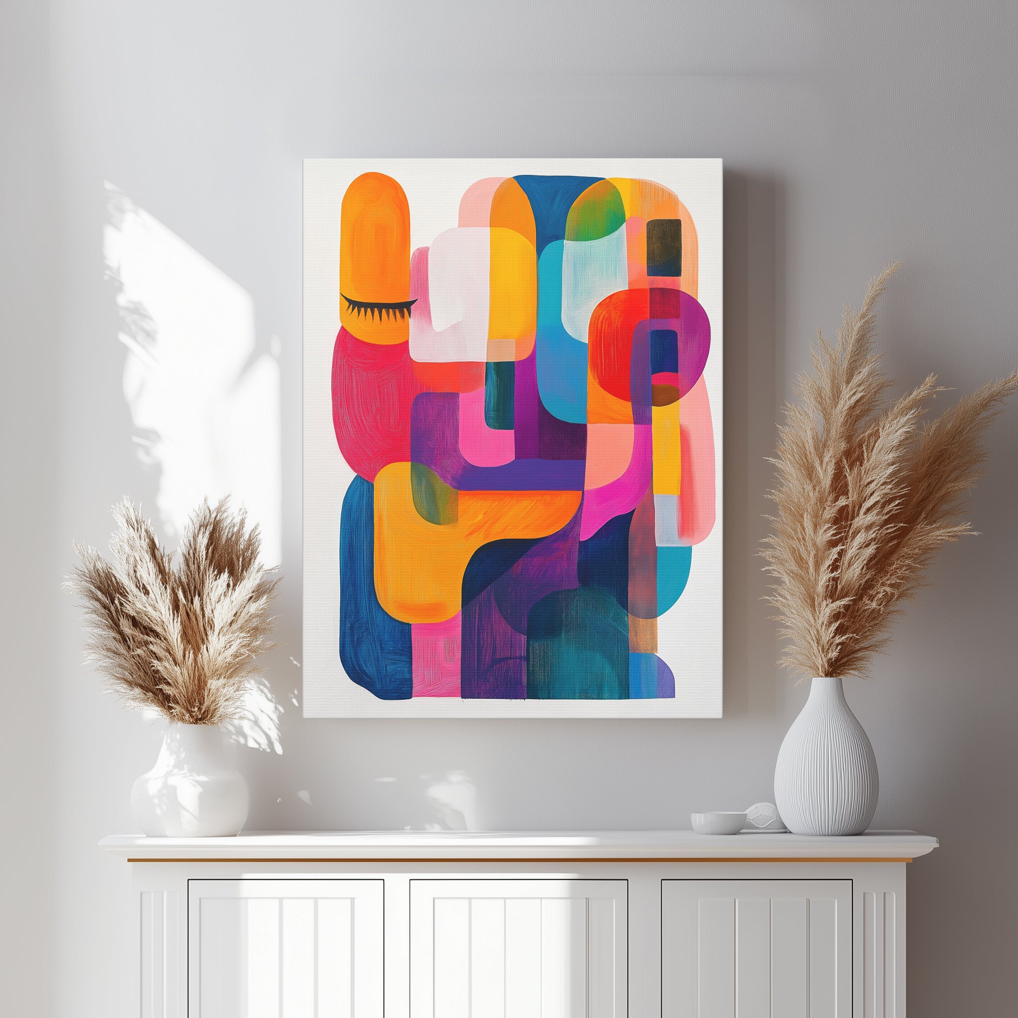 Color Block Abstract Wall Art - Canvas Print Gallery Wraps - Imagine II