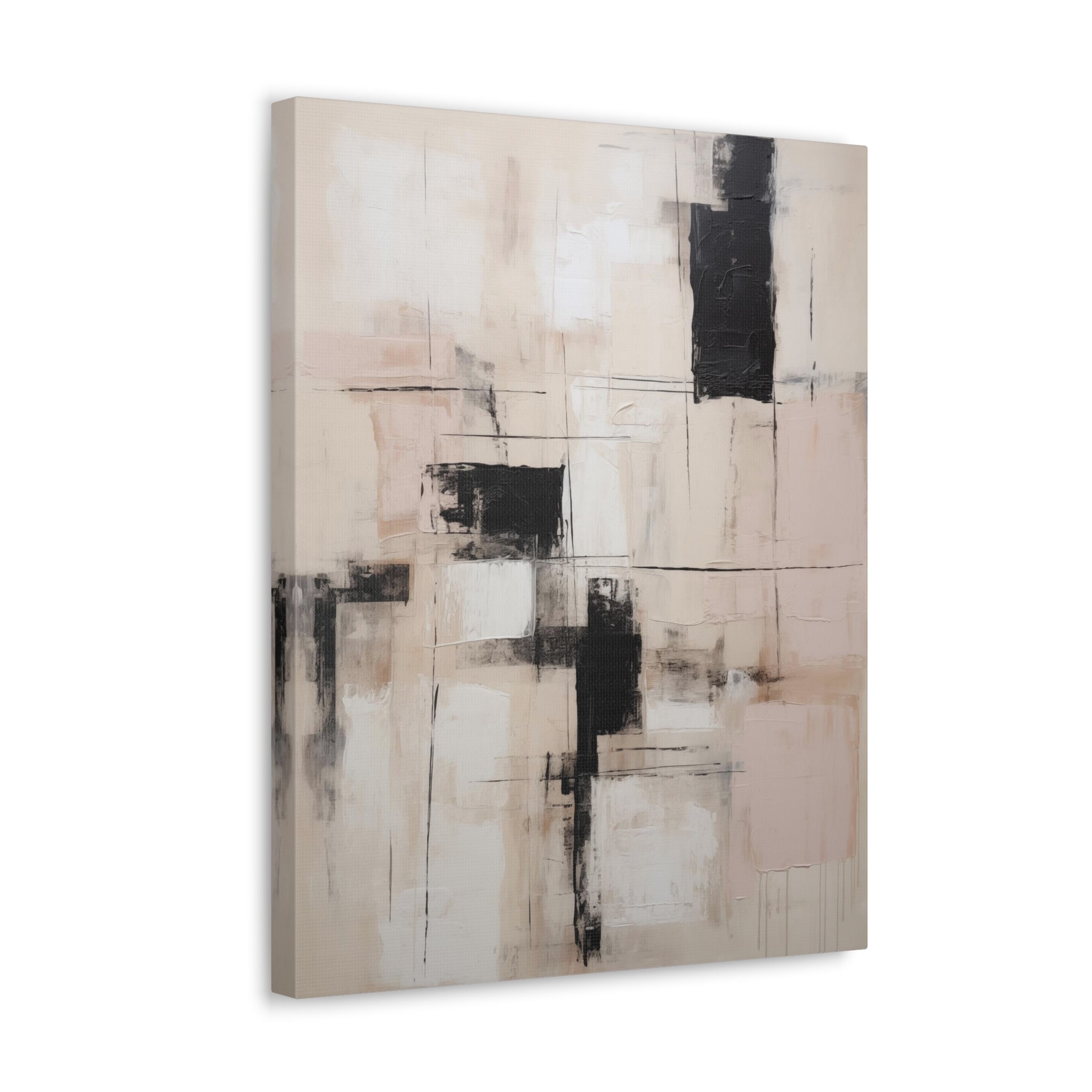 Abstract Neutral Blush Wall Art - Canvas Print Gallery Wrap