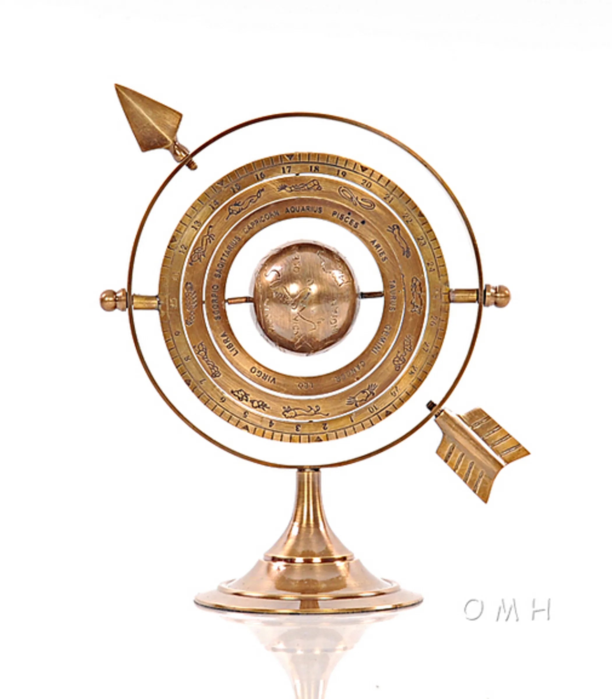 Brass Armillary Globe Décor