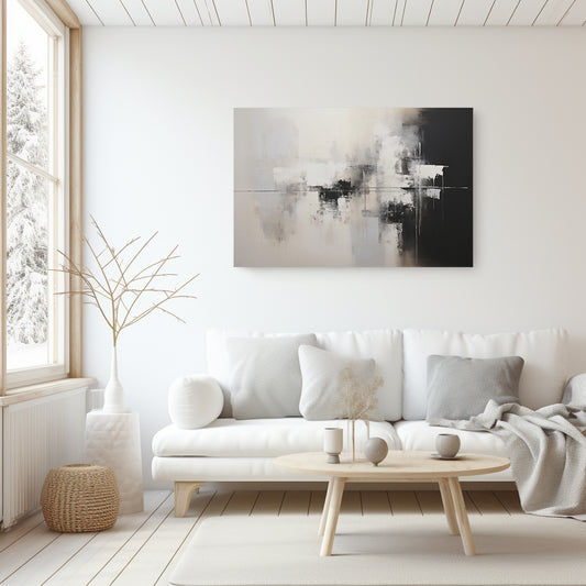 Abstract Neutral Wall Art - Canvas Print Gallery Wrap