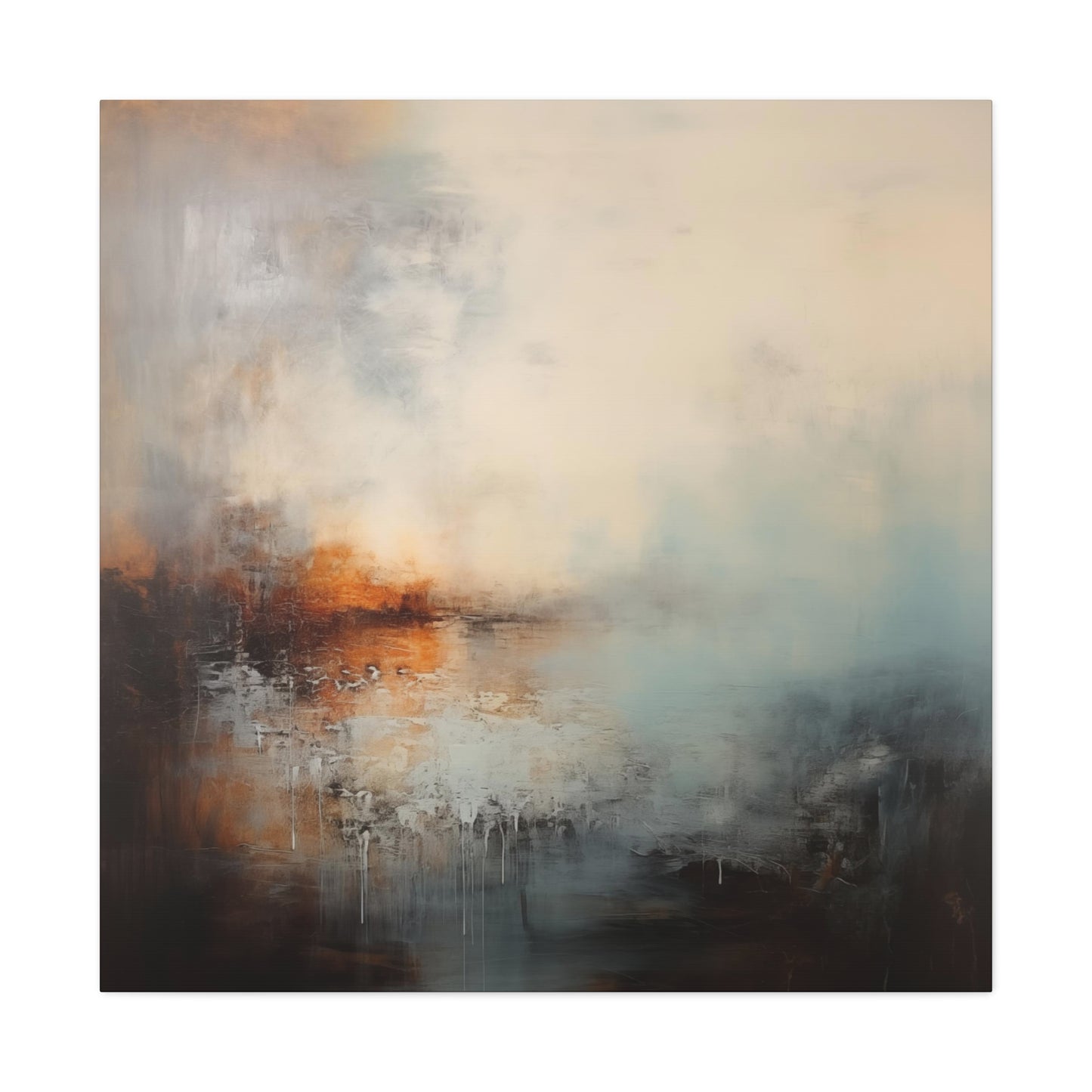 Abstract Misty Haze Wall Art - Canvas Print Gallery Wrap