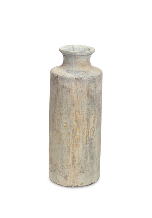 Tall Ceramic Vase 20"H Chalky Finish Terra Cotta