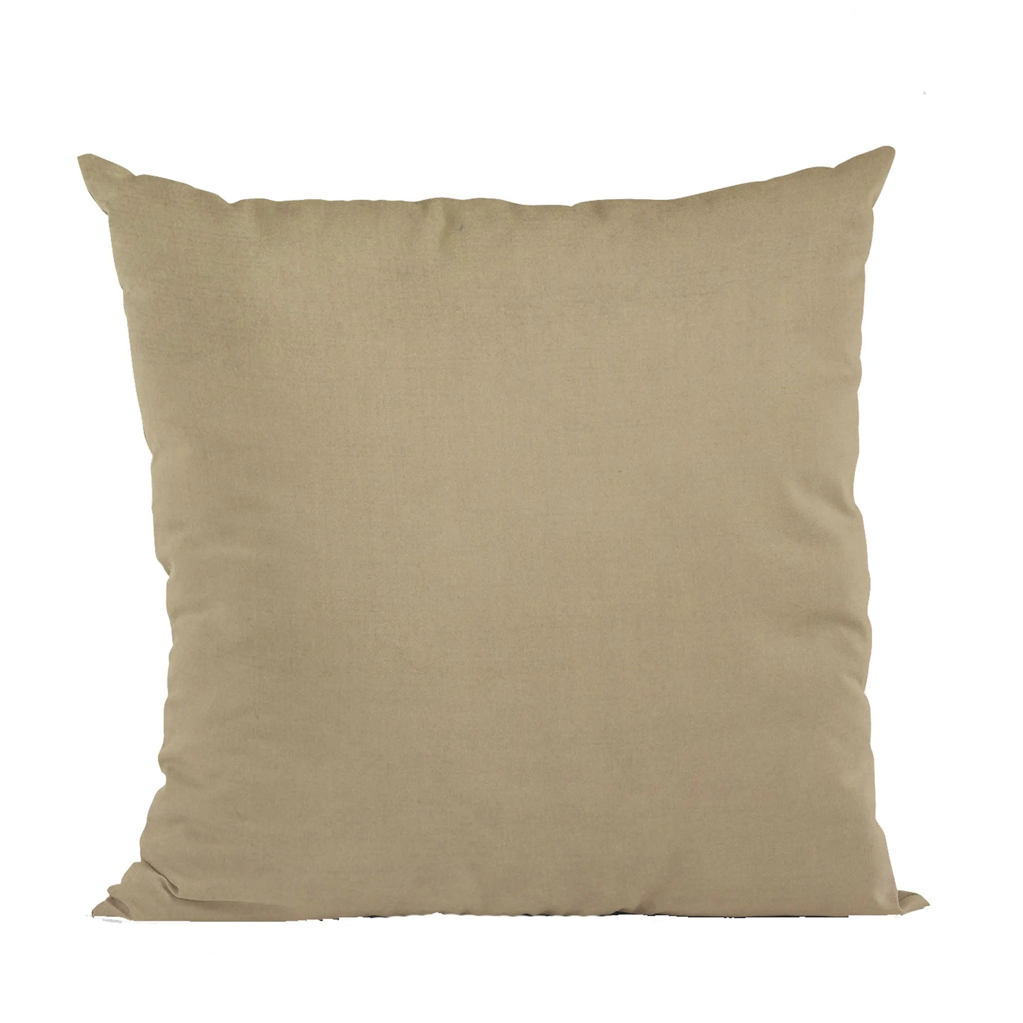 Sand Solid Shiny Velvet Luxury Throw Pillow