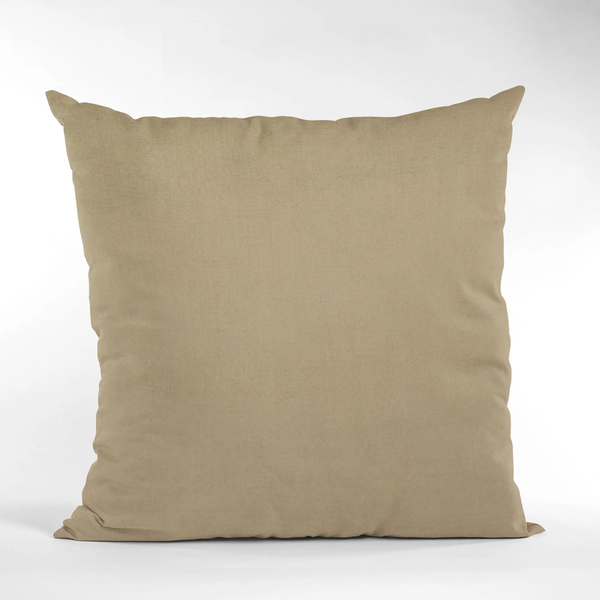 Sand Solid Shiny Velvet Luxury Throw Pillow