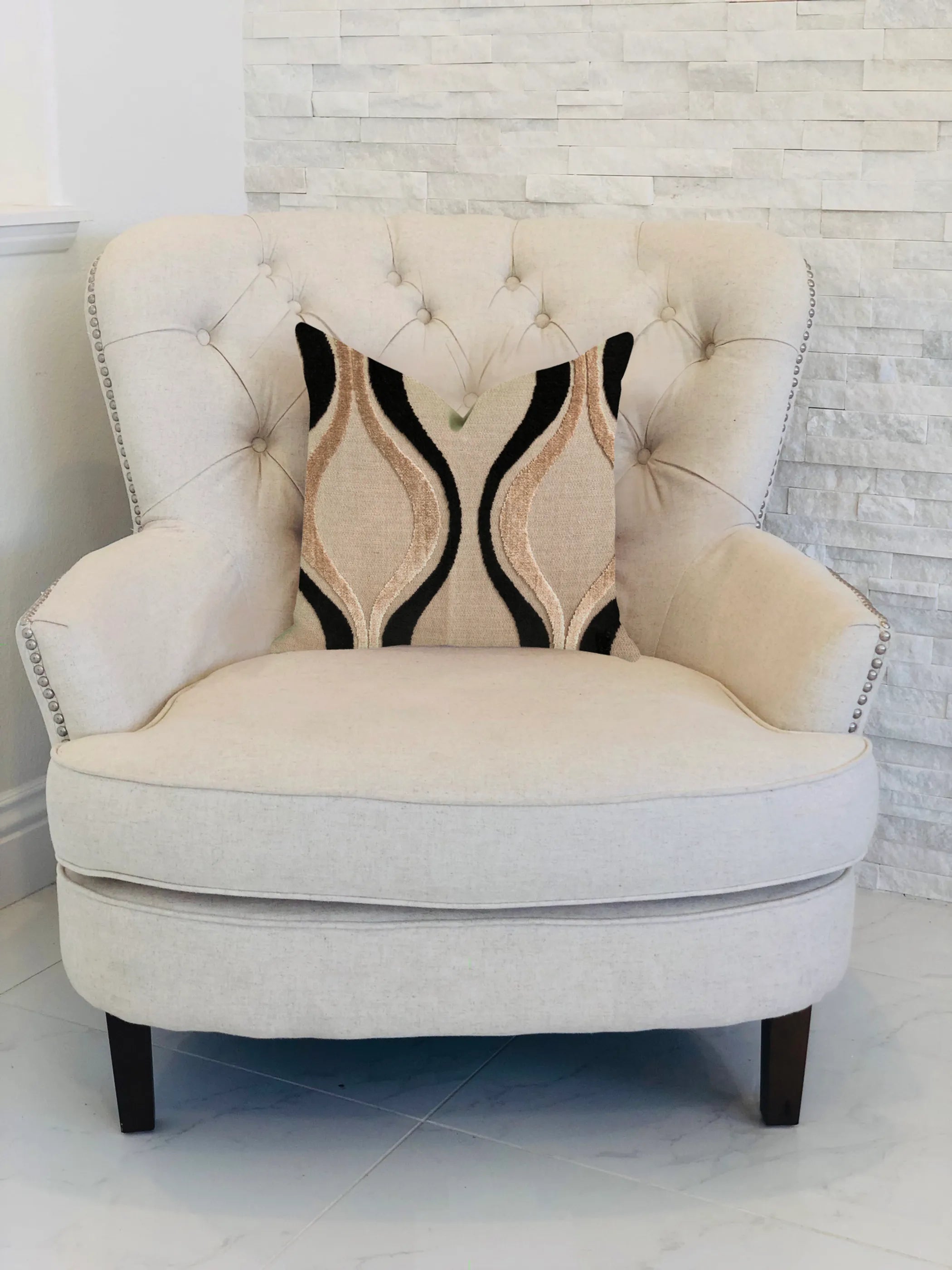 Plutus Misty Belvedere Decorative Throw Pillow – Brown & Black