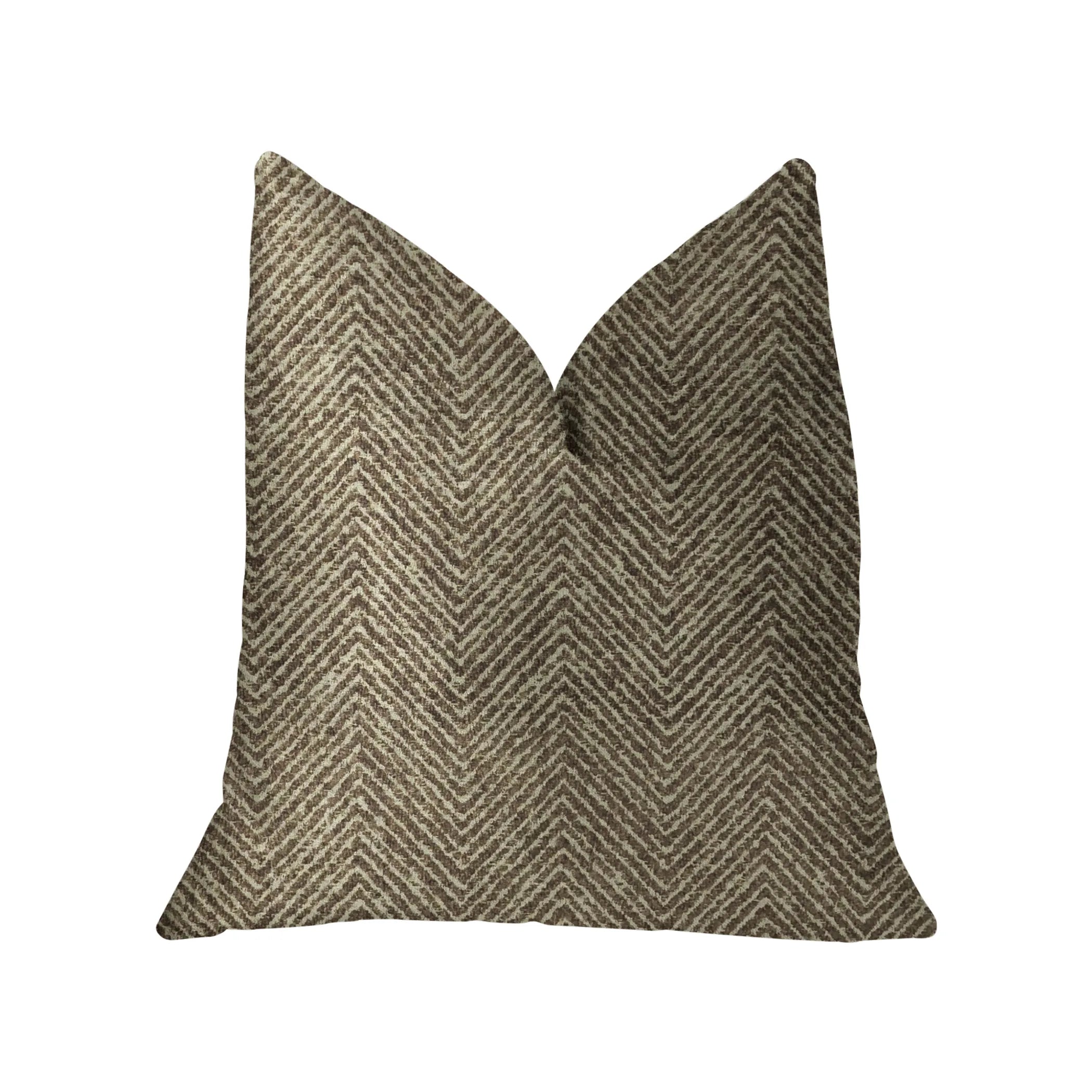 Hillside Brown Luxury Throw Pillow