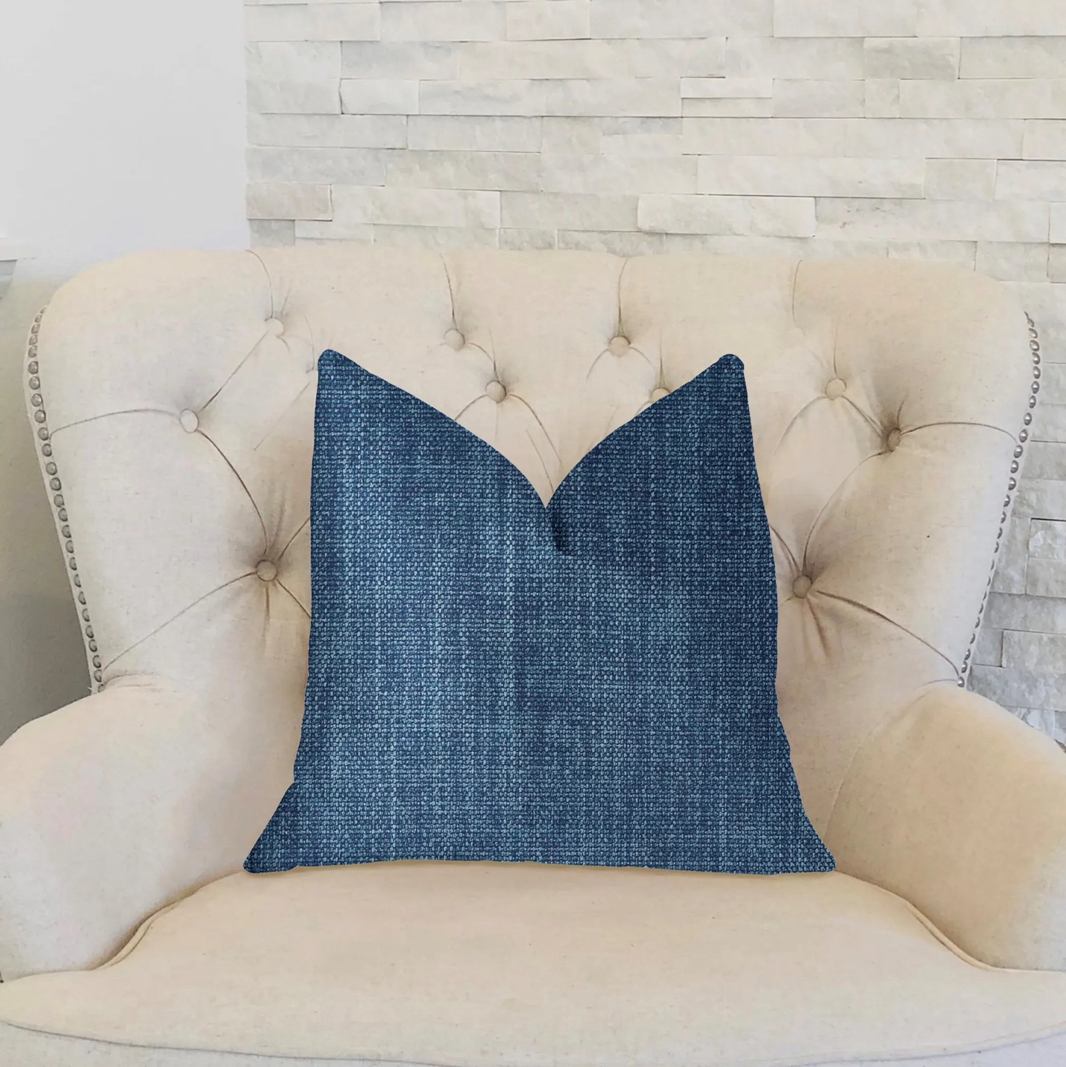 Blue Moon Blue Luxury Throw Pillow