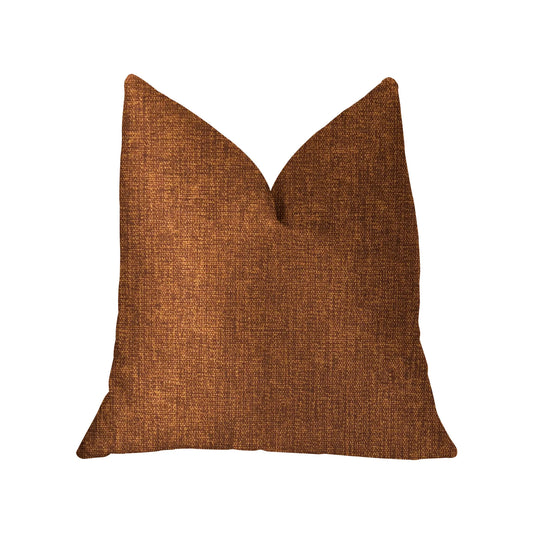 Plutus Burnt Cedar Orange Luxury Throw Pillow