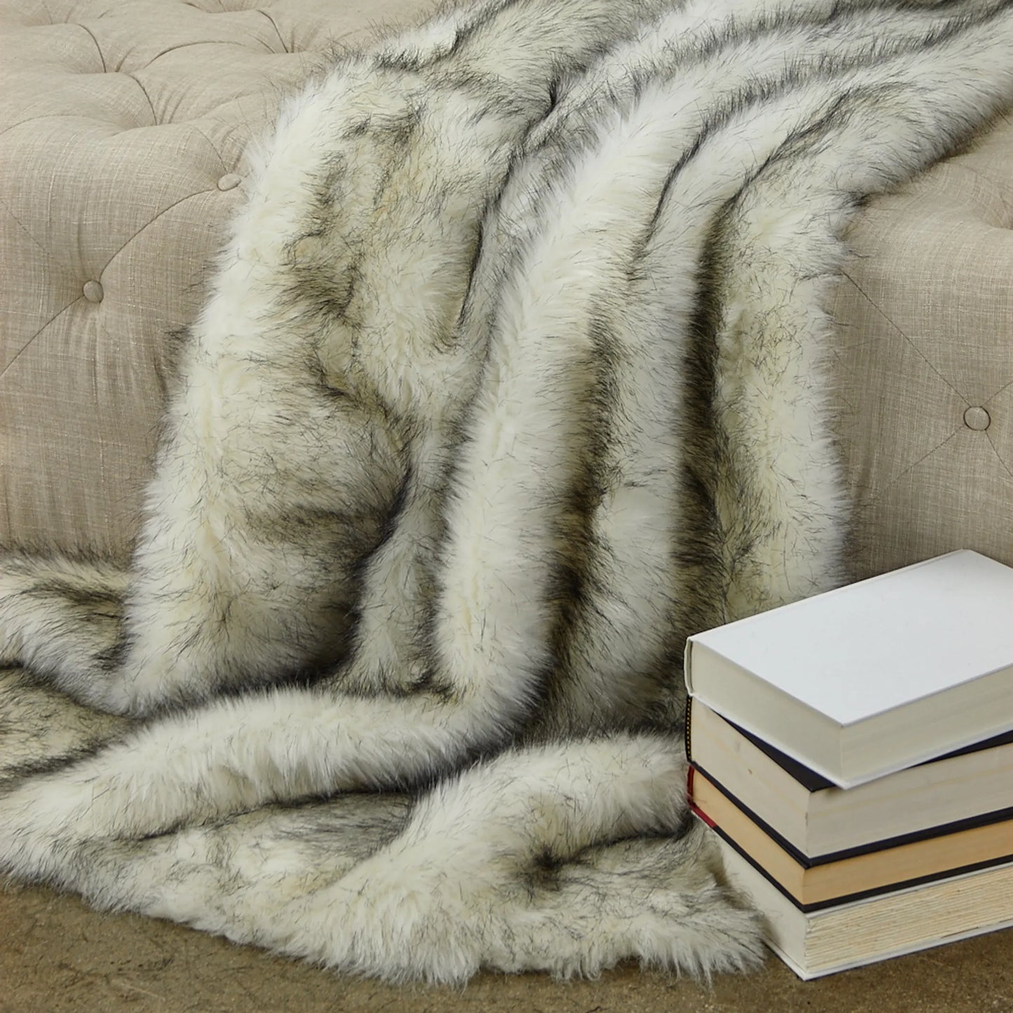 Plutus Polar Bear Faux Fur Luxury Throw