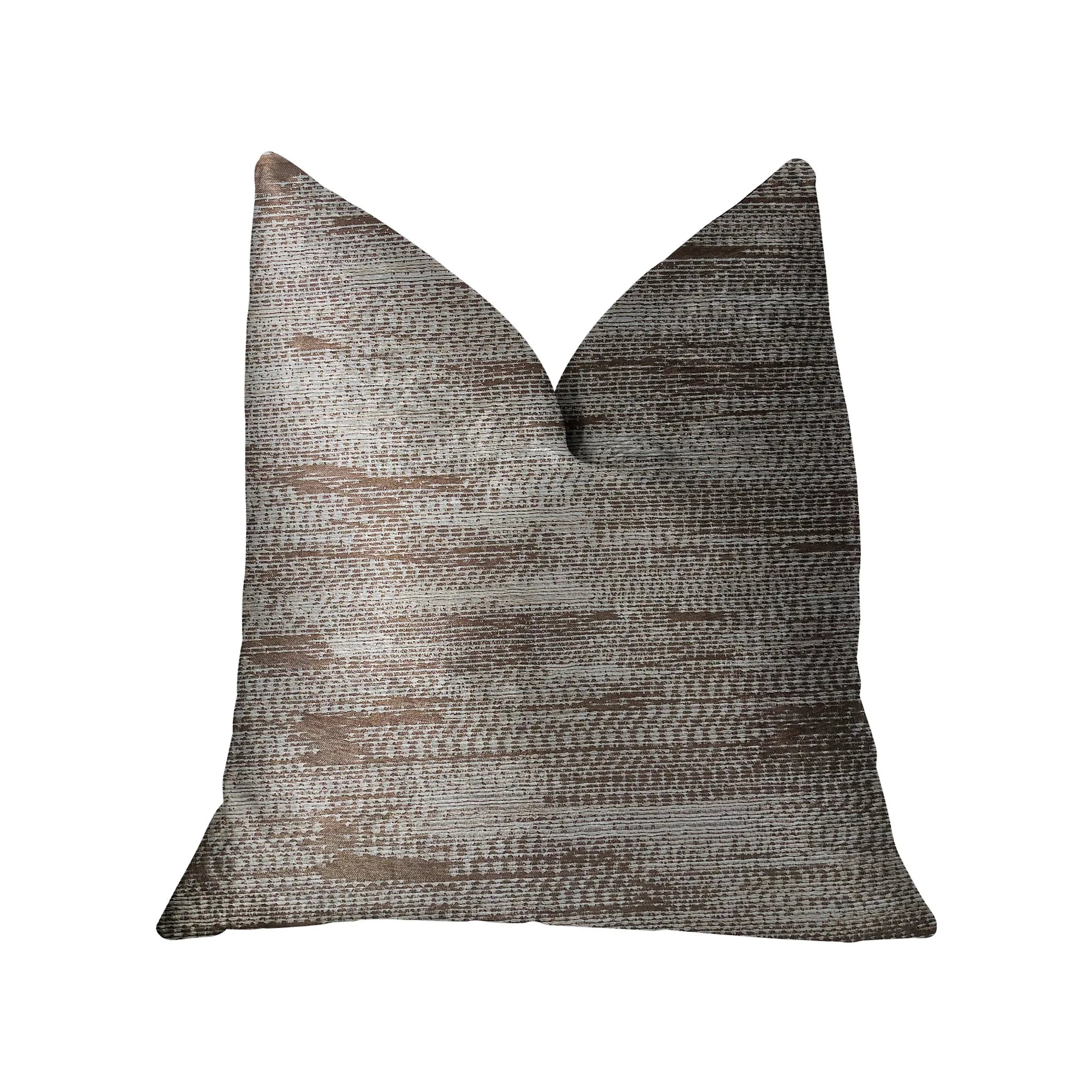 Pretty Oasis Brown Luxury Throw Pillow