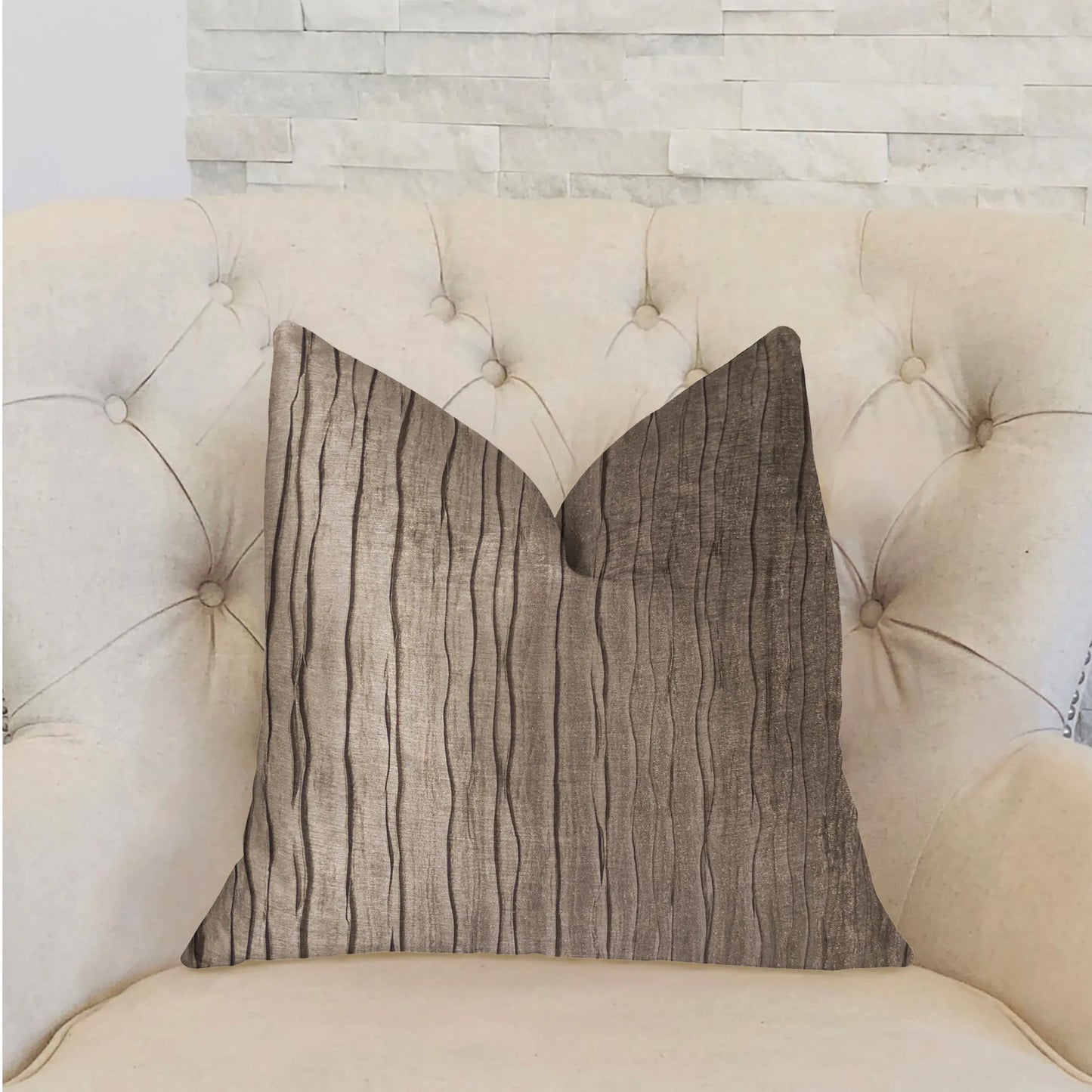 Luxury Throw Pillow Solitude Gray