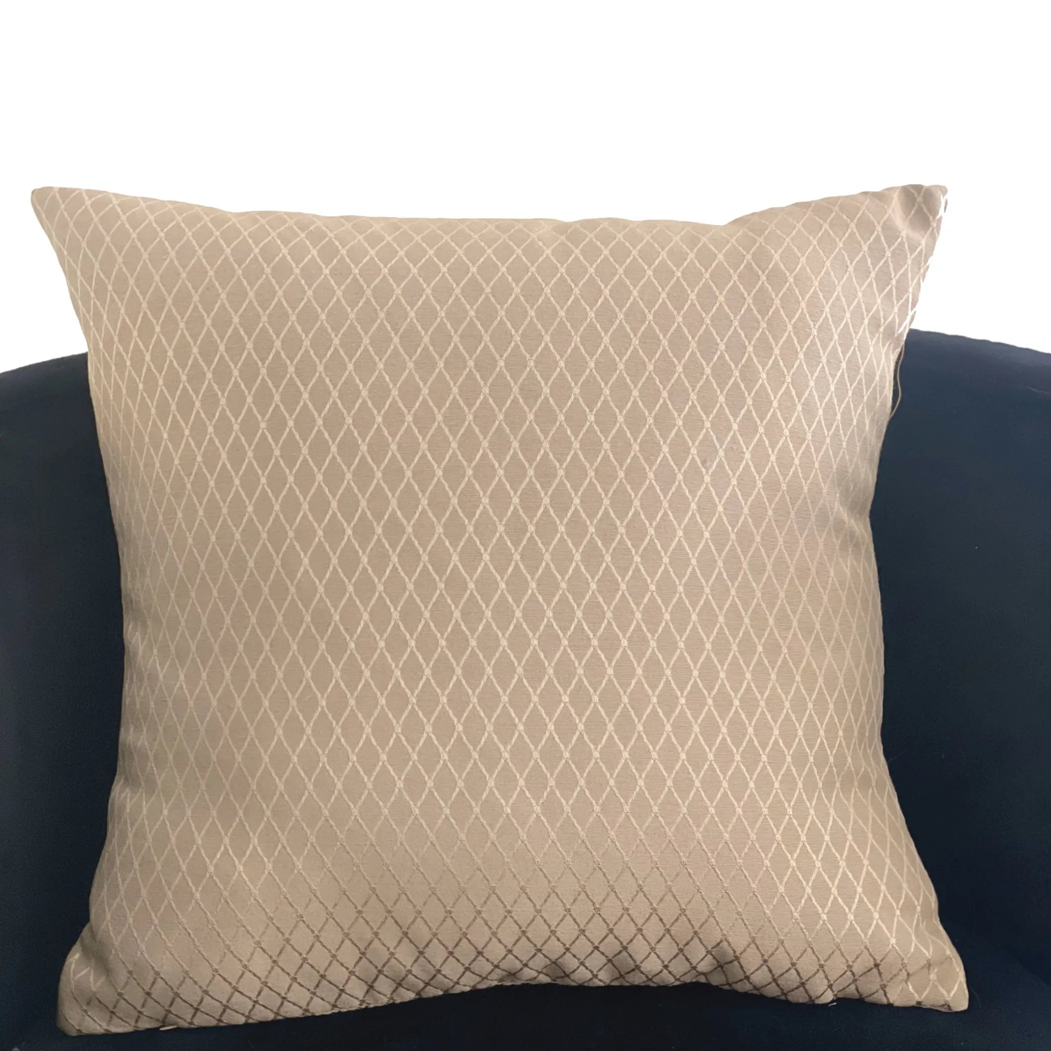 Diamond Cascade Brown Geometric Luxury Outdoor/Indoor Throw Pillow