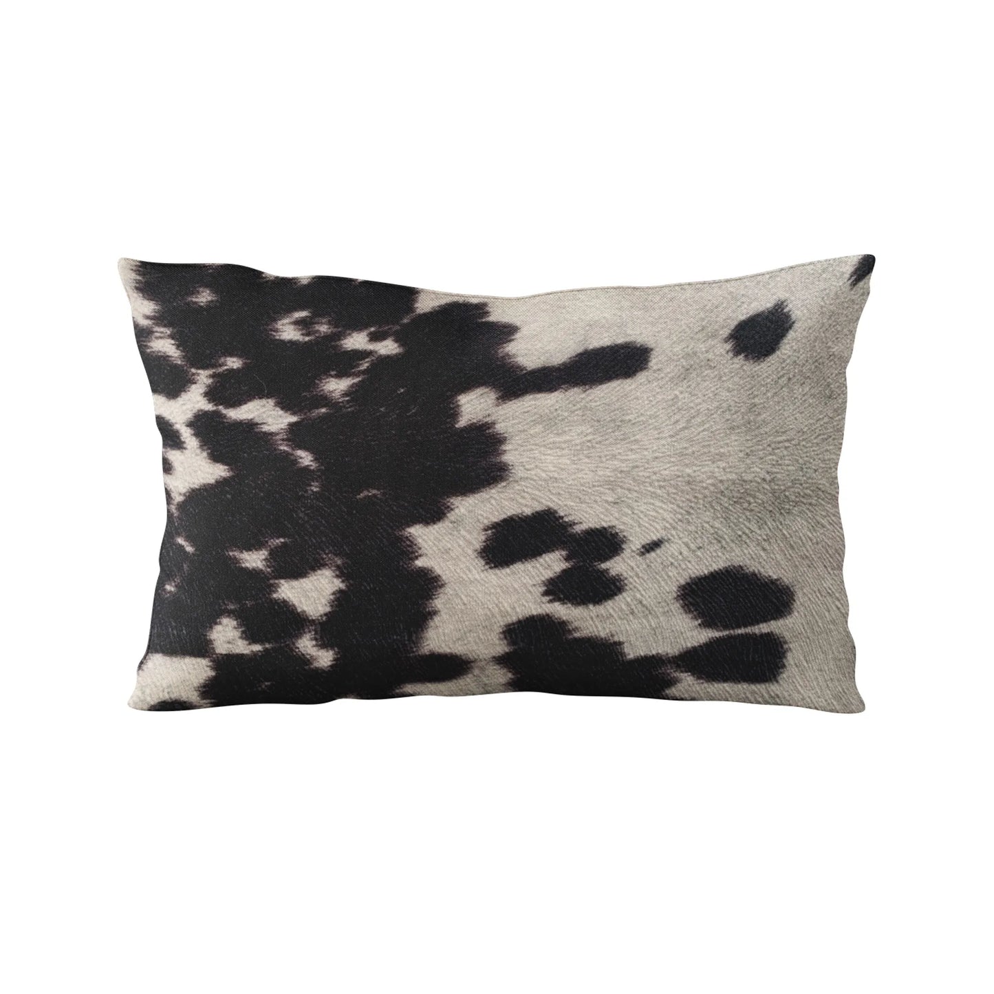 Animal Luxury Throw Pillow, Black Cowhide