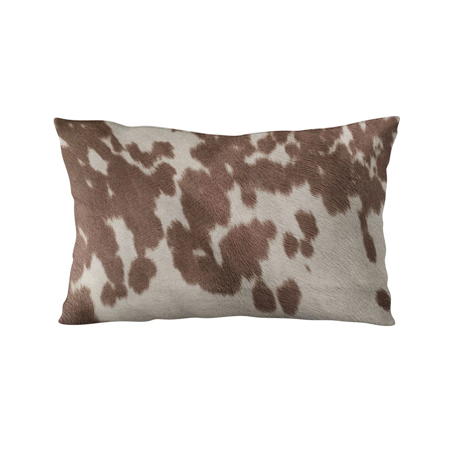 Animal Luxury Throw Pillow, Brown Cowhide