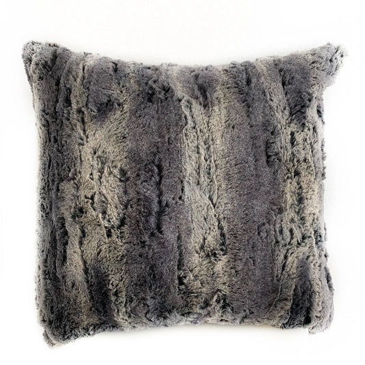 Animal Faux Fur Luxury Throw Pillow, Blue Soft Plush