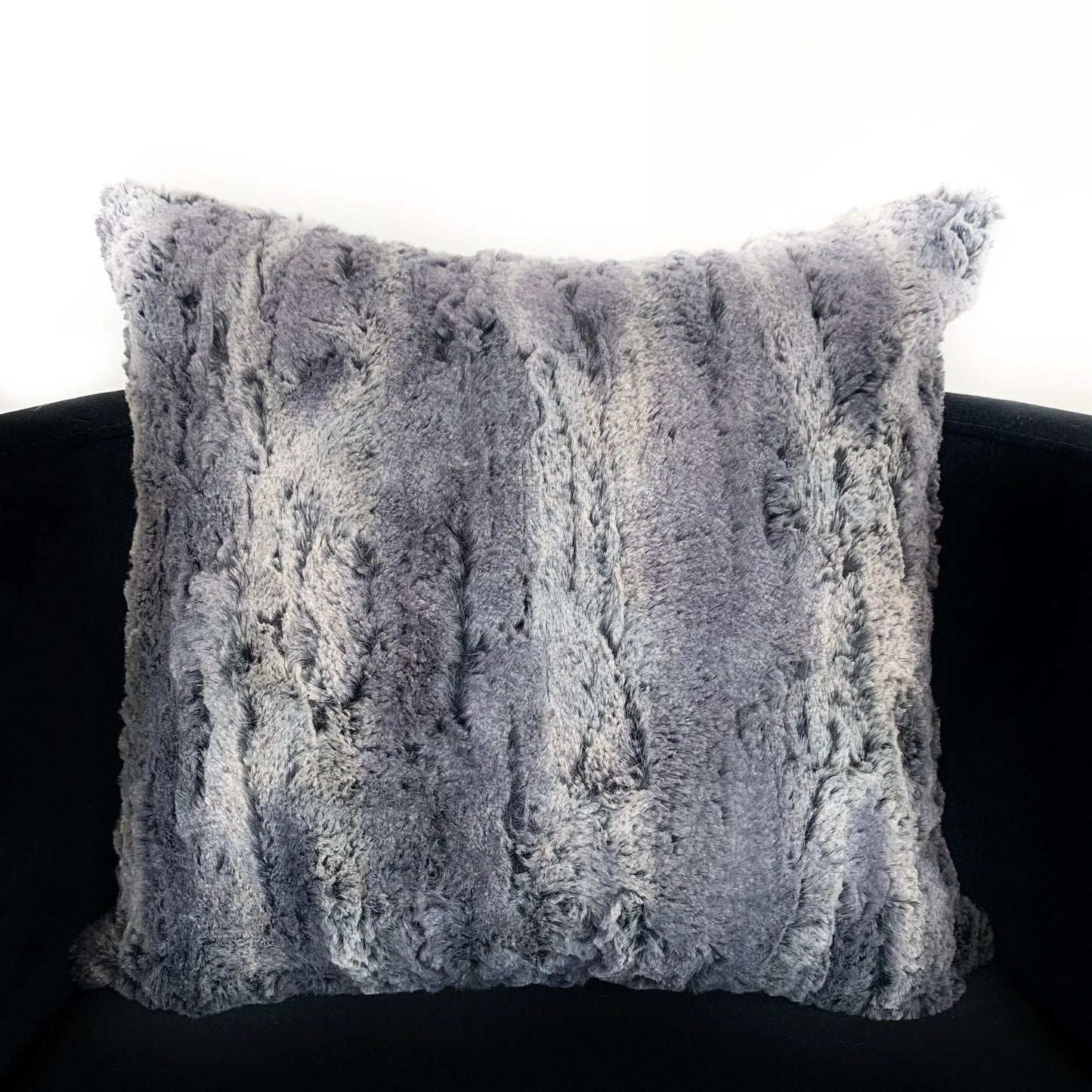 Plutus Animal Faux Fur Luxury Throw Pillow, Blue Soft Plush