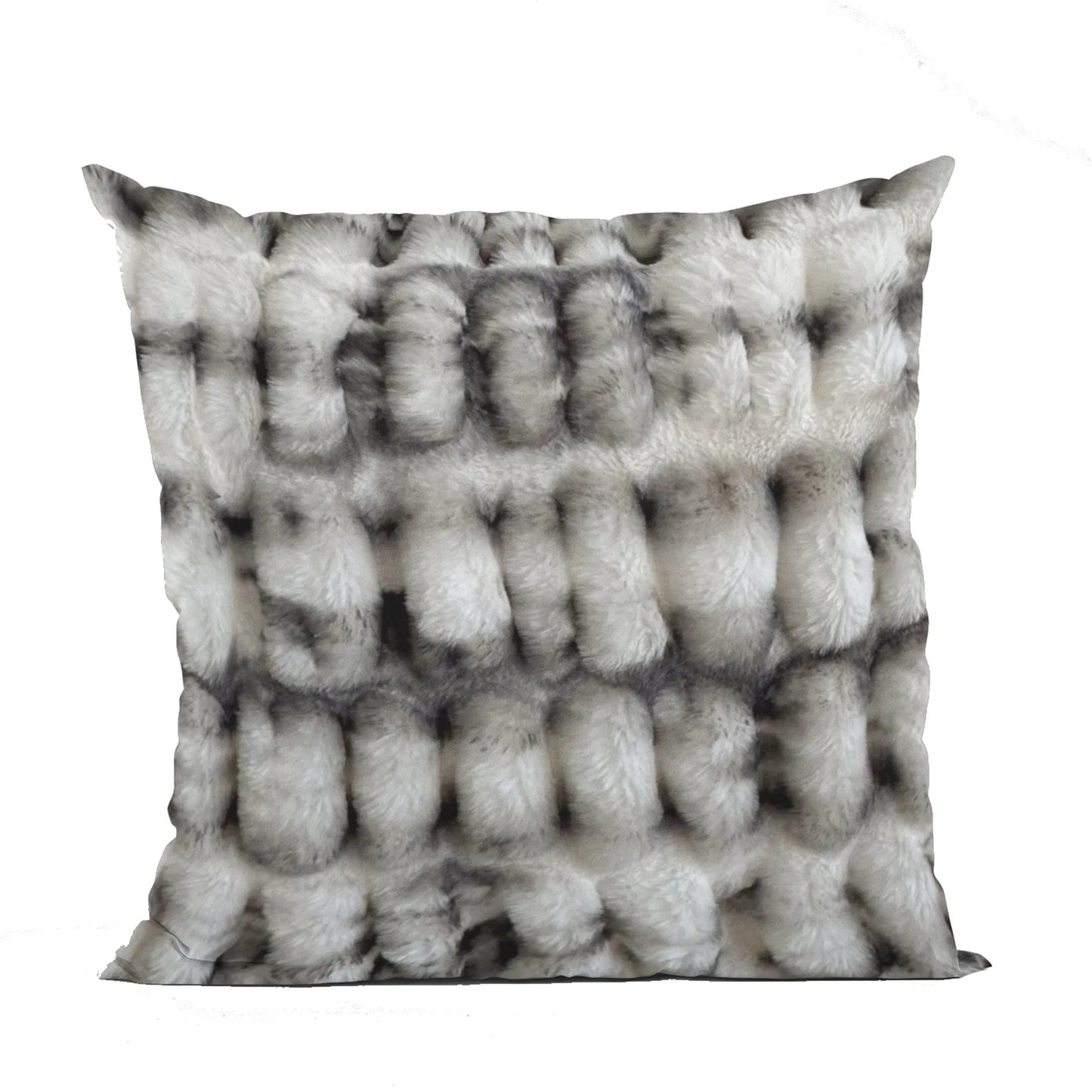 Animal Faux Fur Luxury Throw Pillow, Off White Sherpa