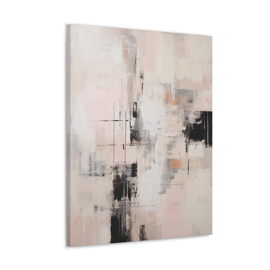 Abstract Neutral Blush Wall Art - Canvas Print Gallery Wrap