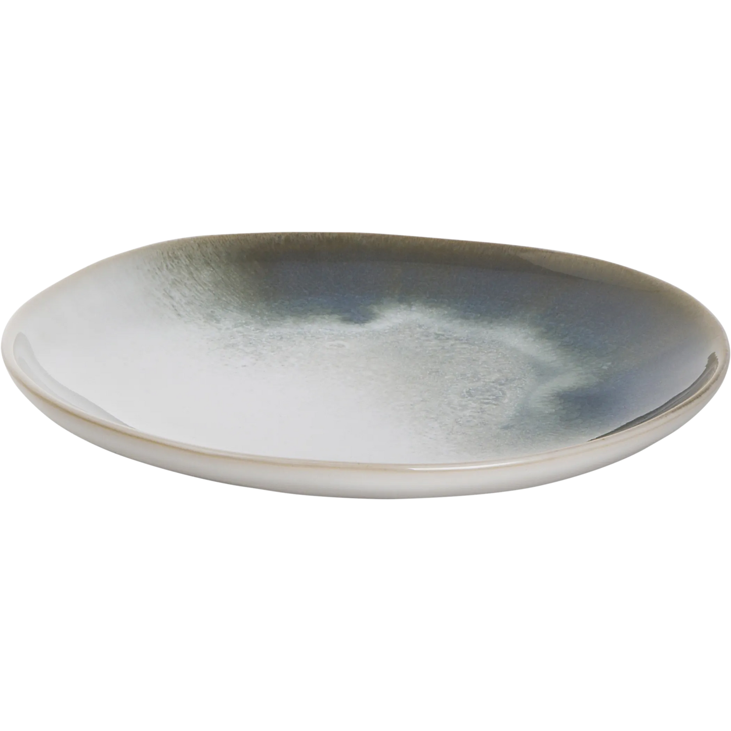 Plate White/Green Nordic - Portuguese stoneware