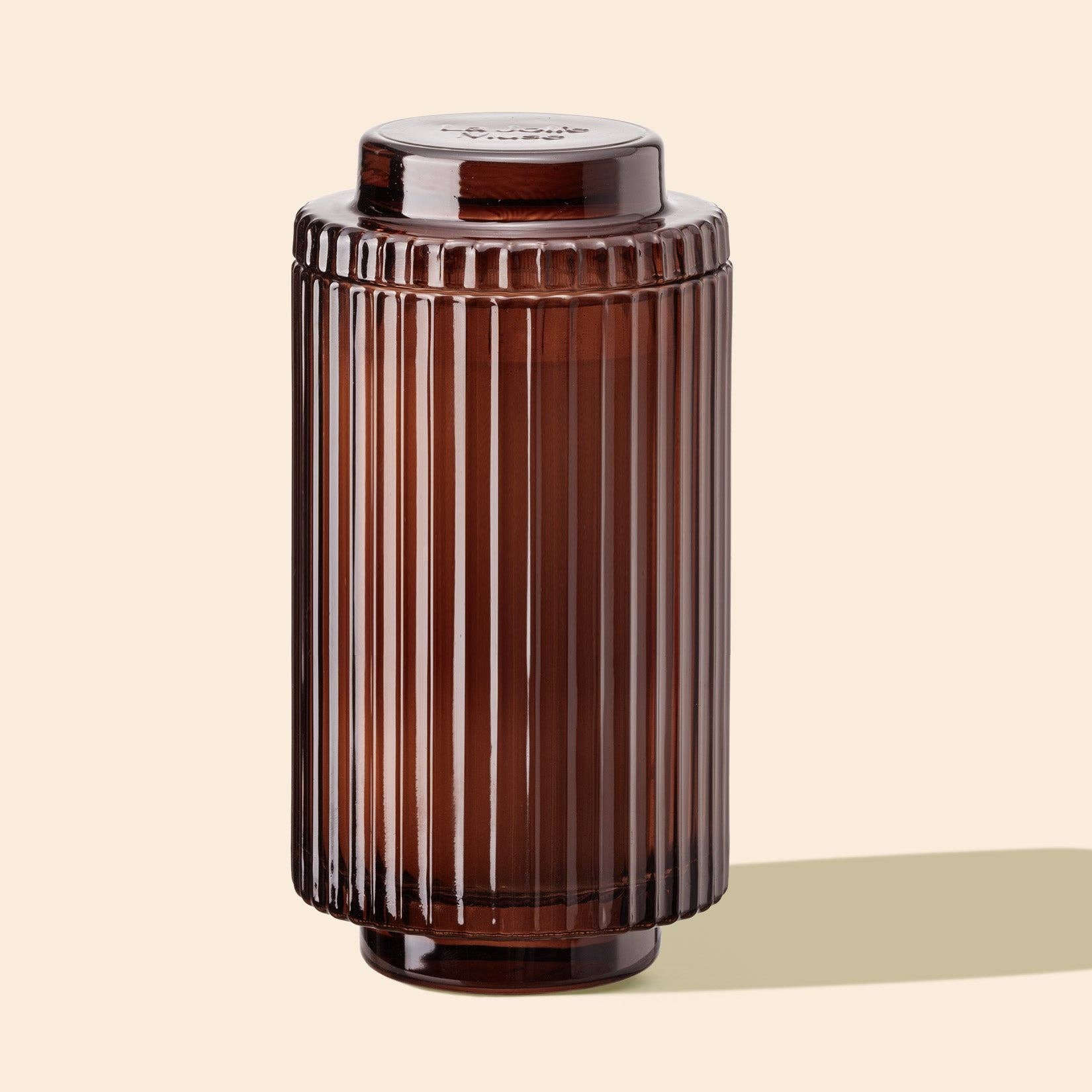 Aurélie Reeded Glass Candle: Tomato & Vine (L & M)