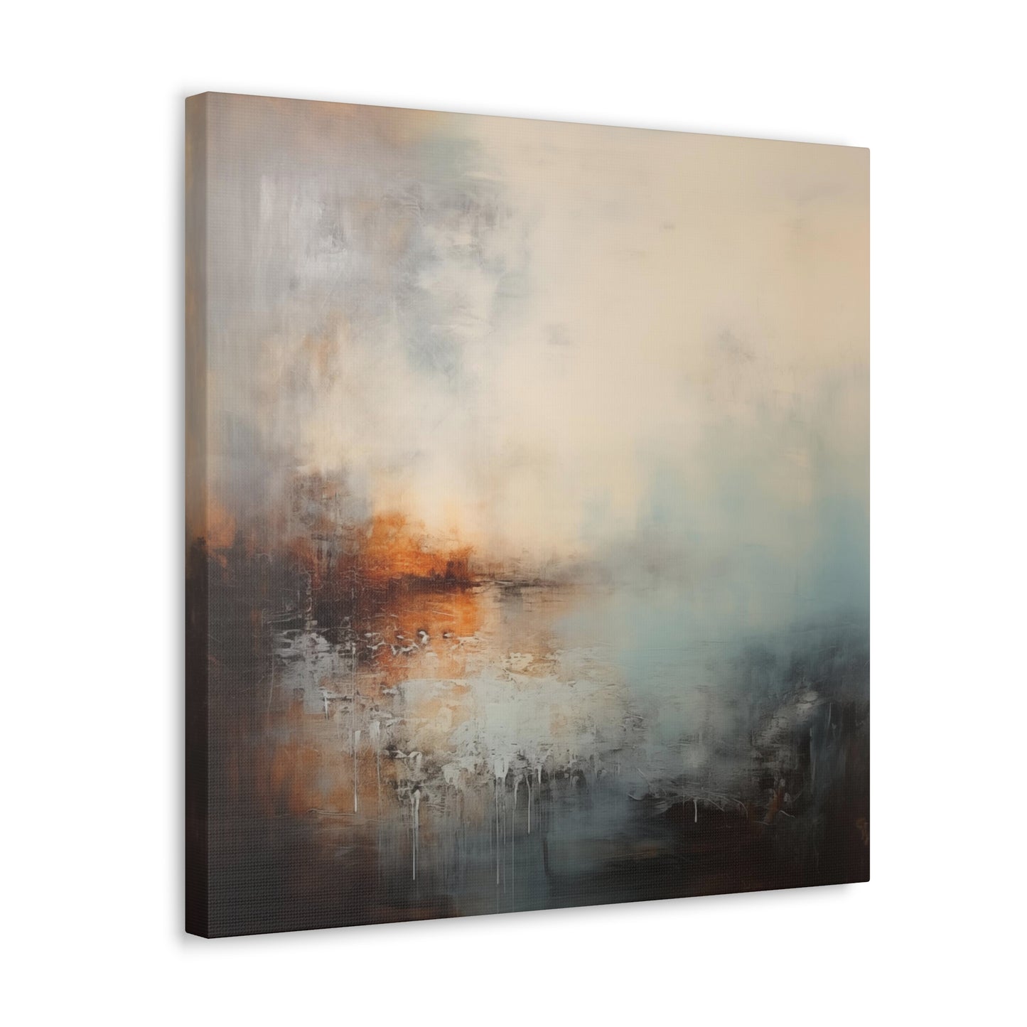 Abstract Misty Haze Wall Art - Canvas Print Gallery Wrap