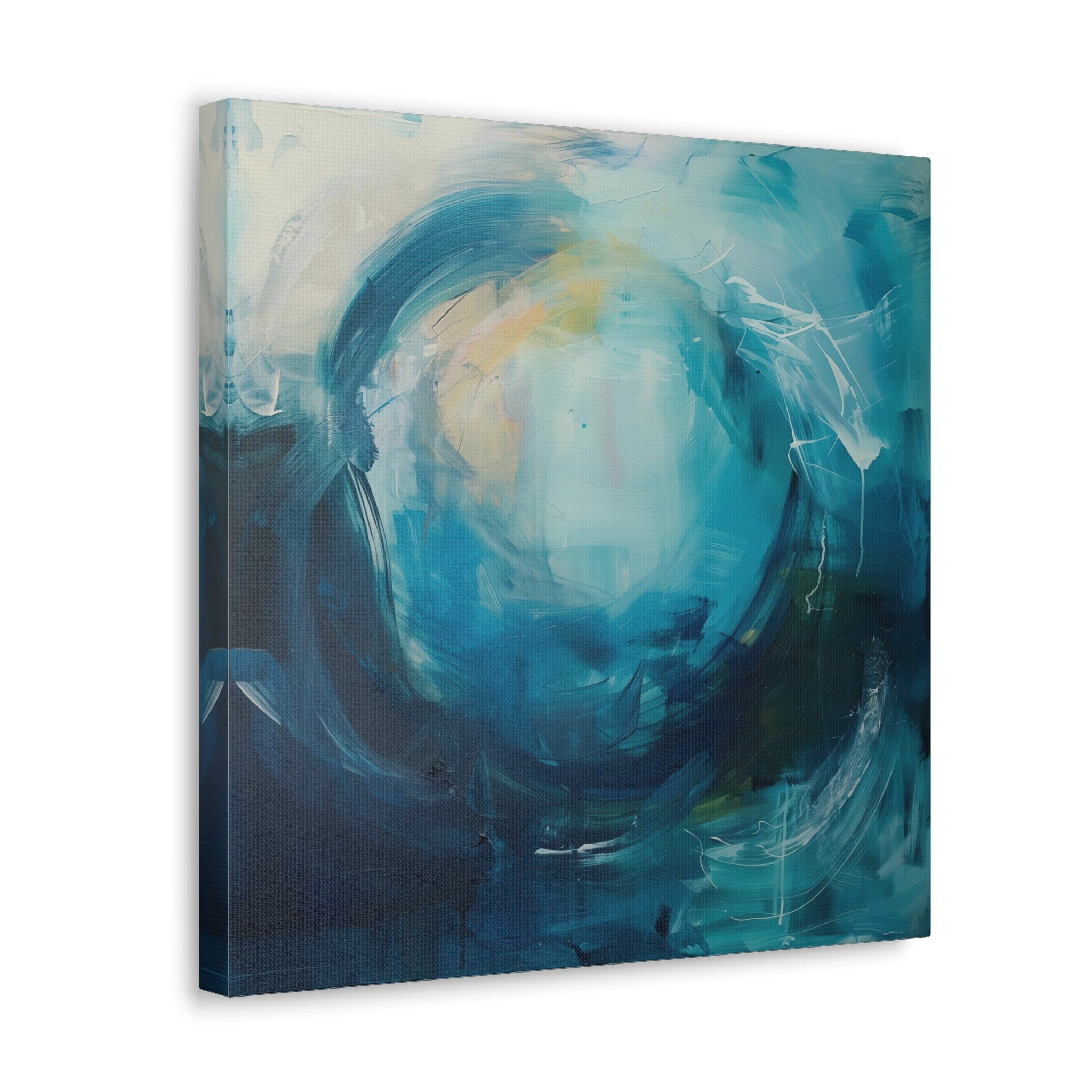 Abstract Canvas Print Gallery Wrap - Blue Circle