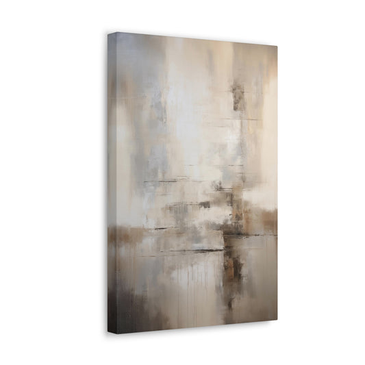 Abstract Neutral Wall Art - Canvas Print Gallery Wrap