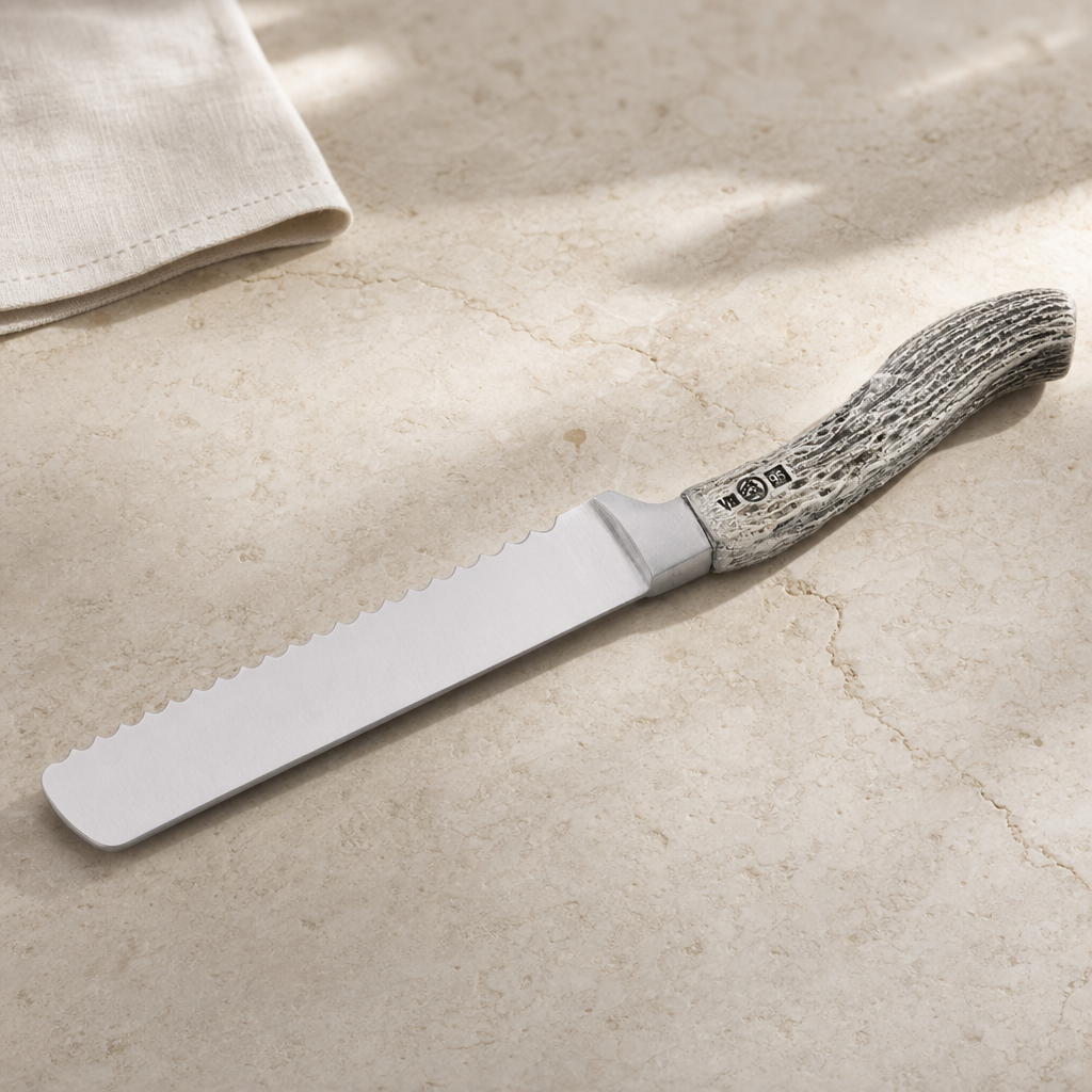 Baguette Board with Antler Bread Knife