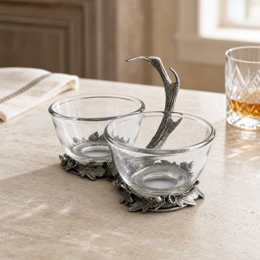 Fallen Antler Double Glass Dip Bowl