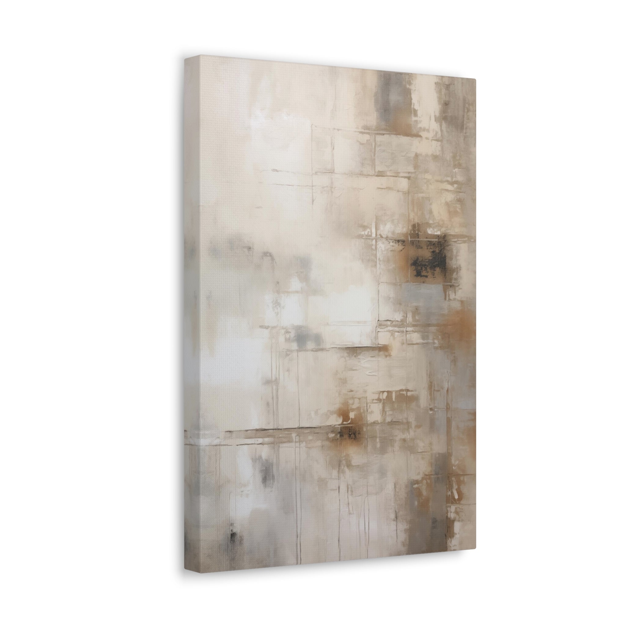 Abstract Neutral Wall Art - Canvas Print Gallery Wrap