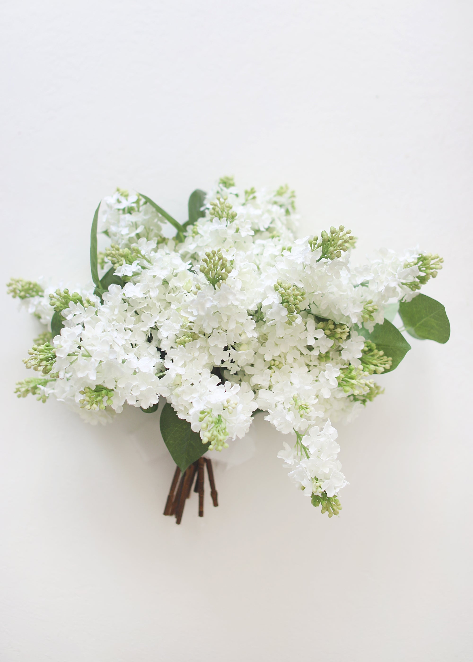 Premium Artificial Blooming Lilac Stem in White - 26"