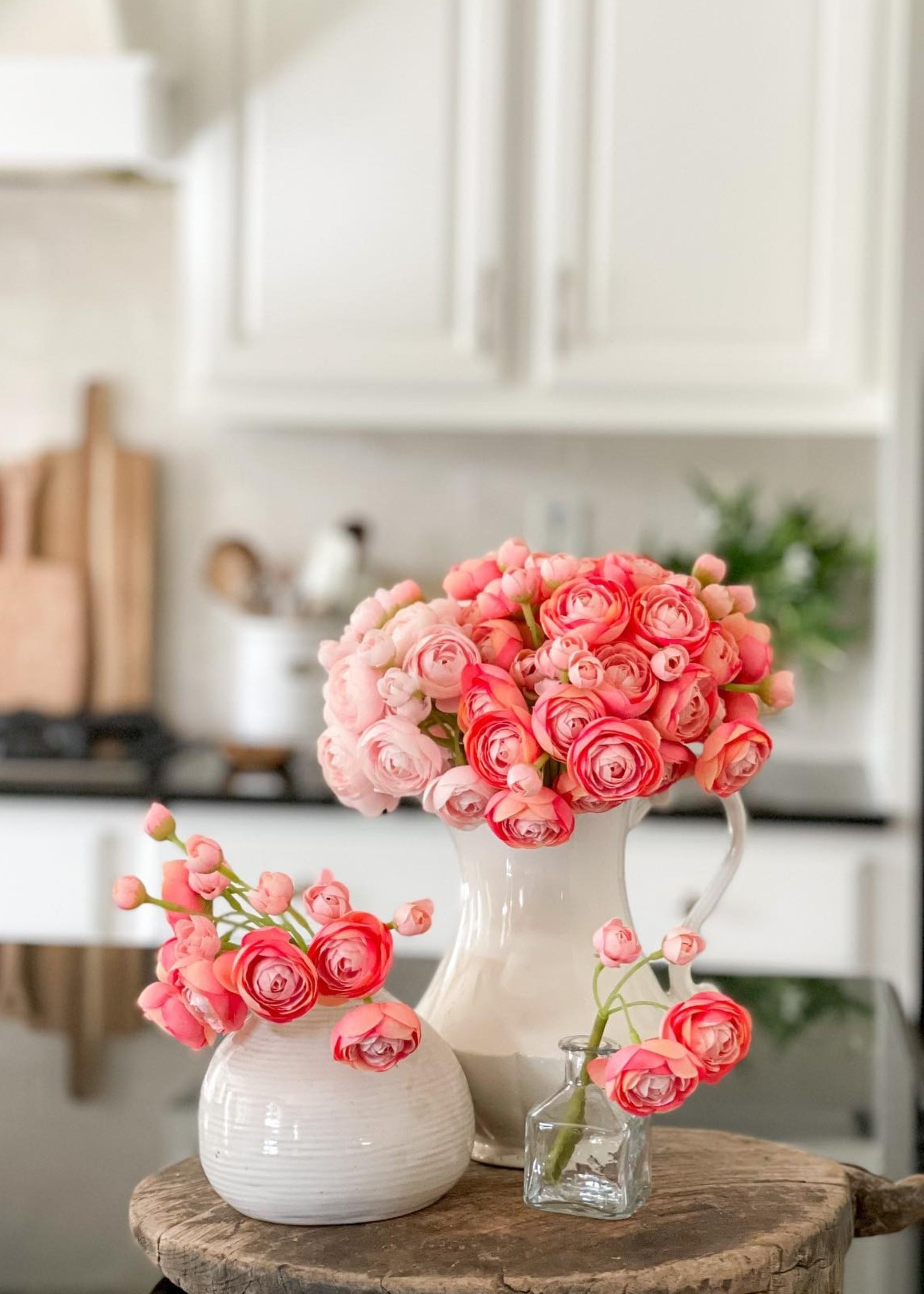 Ranunculus Fake Flowers in Pink - 26"