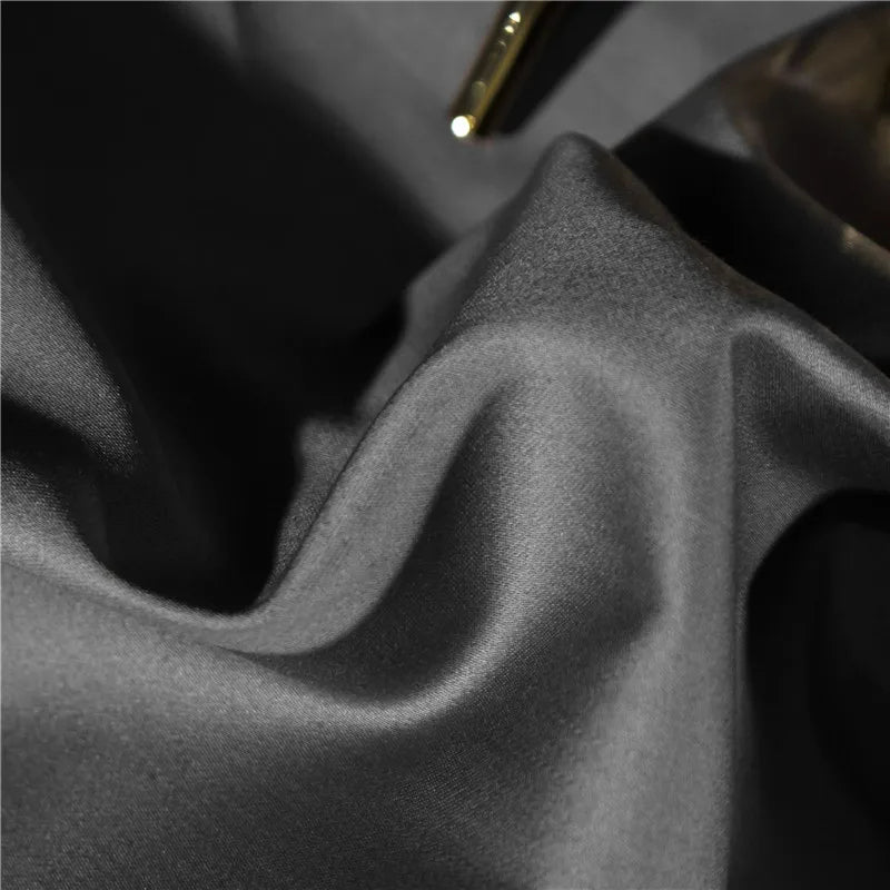 Close-up of gray fabric with a zipper