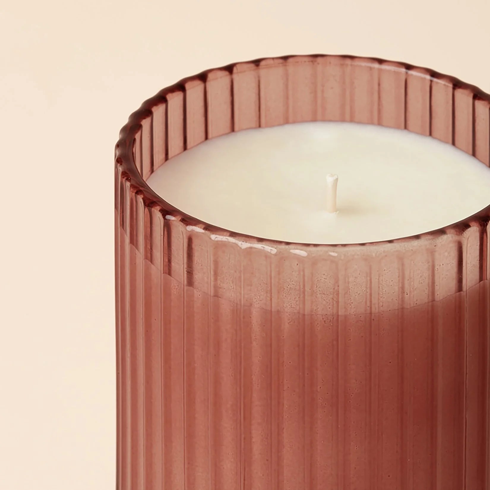 Aurélie Reeded Glass Candle: Watermelon Mint Zest (L & M)