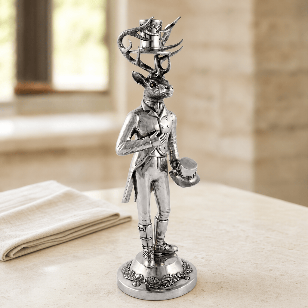 Gentleman Elk Tall Candlestick