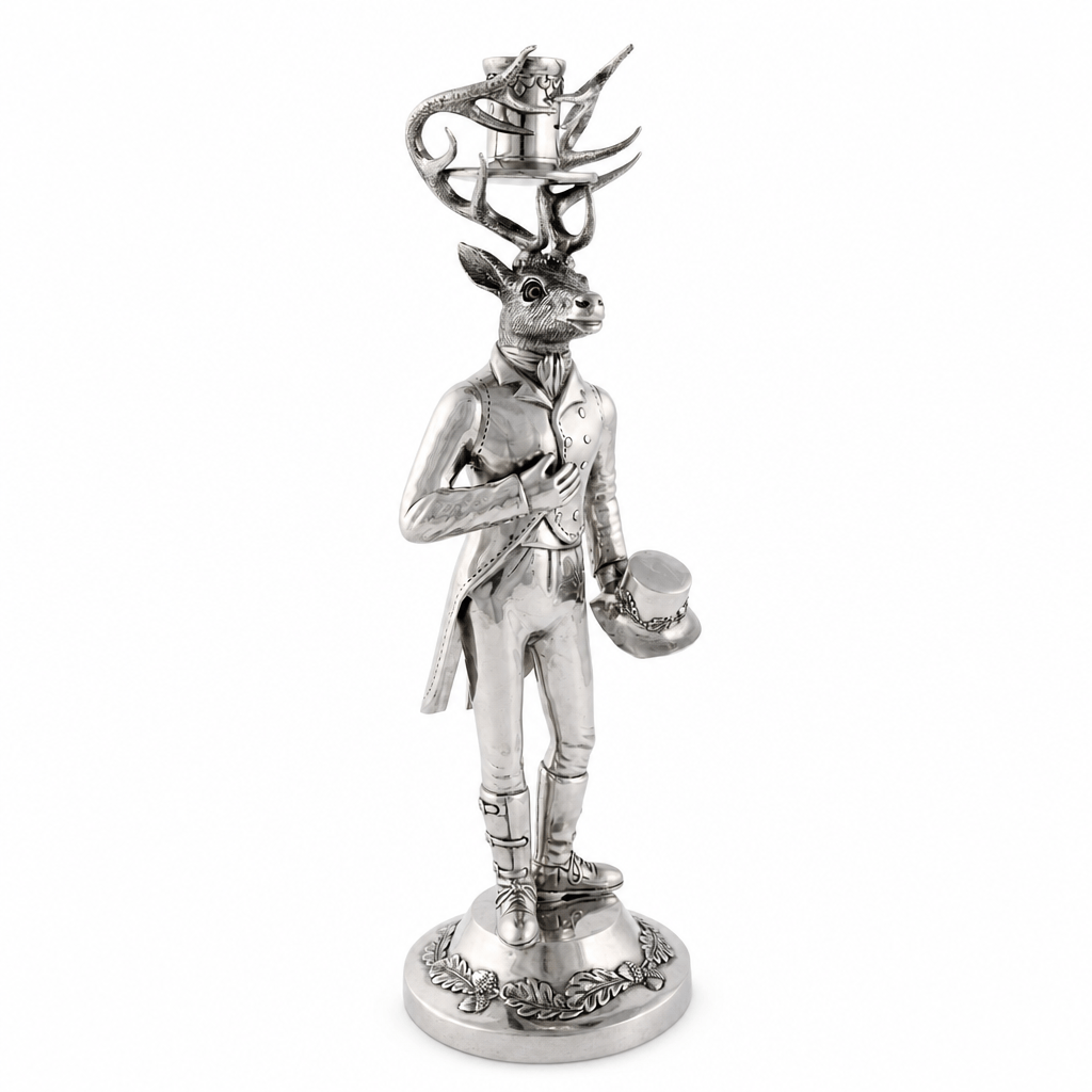 Gentleman Elk Tall Candlestick