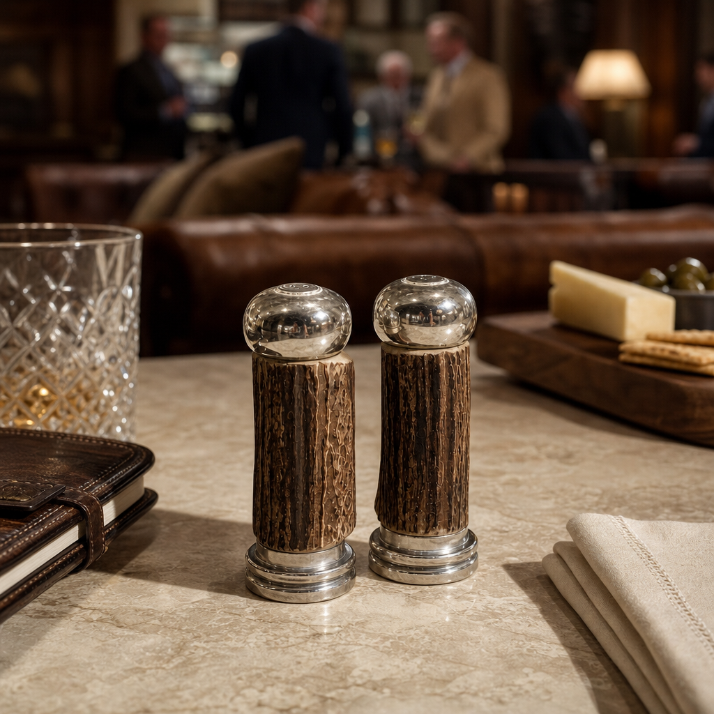 Antler with Pewter Salt & Pepper Set