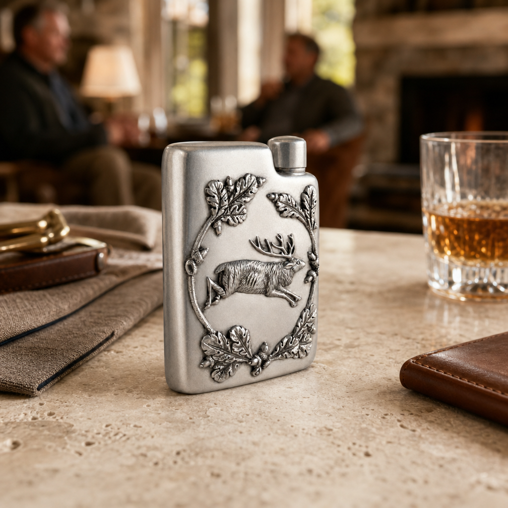 Black Forest Pewter Flask