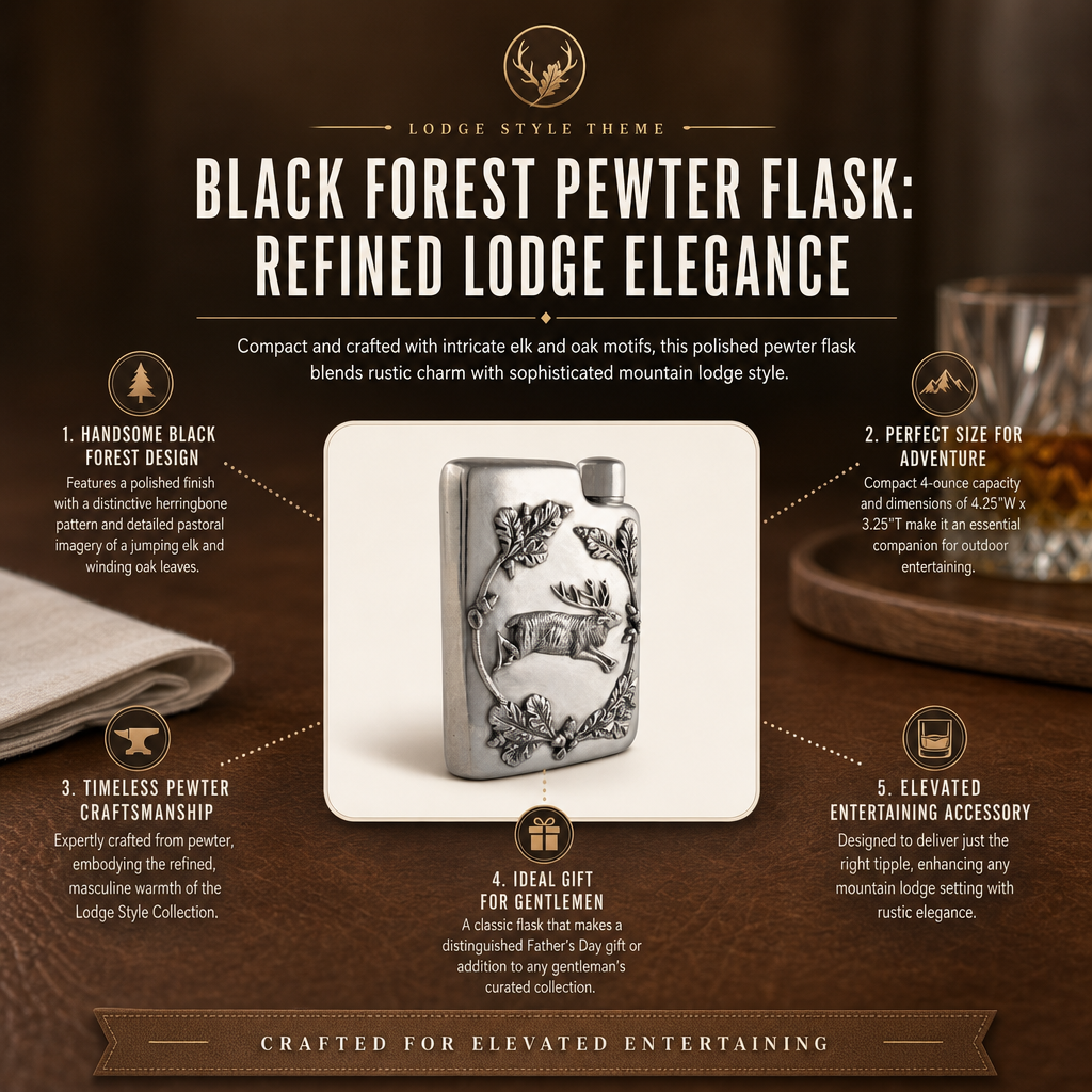 Black Forest Pewter Flask