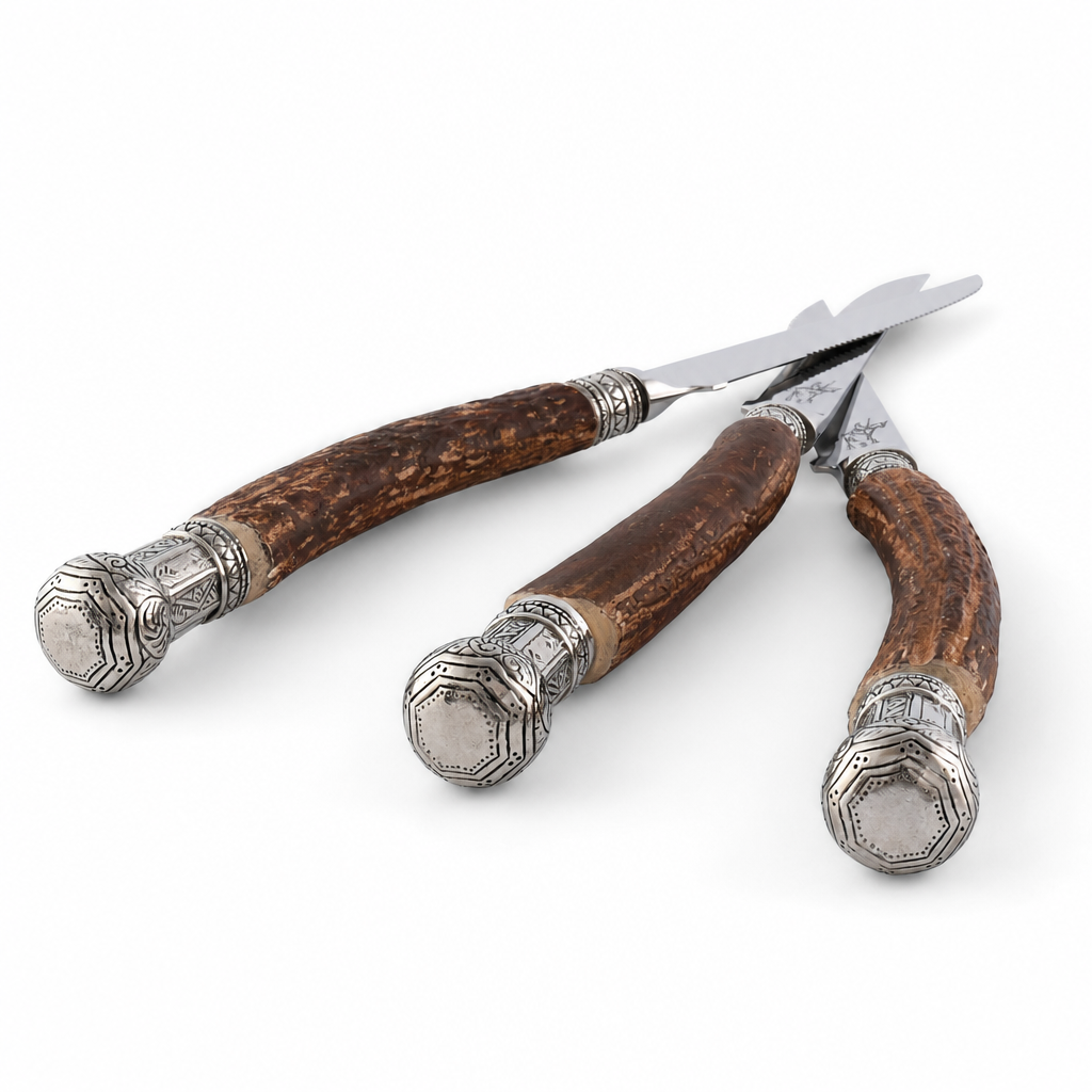 Composite Antler King Crown Steak Knife Set