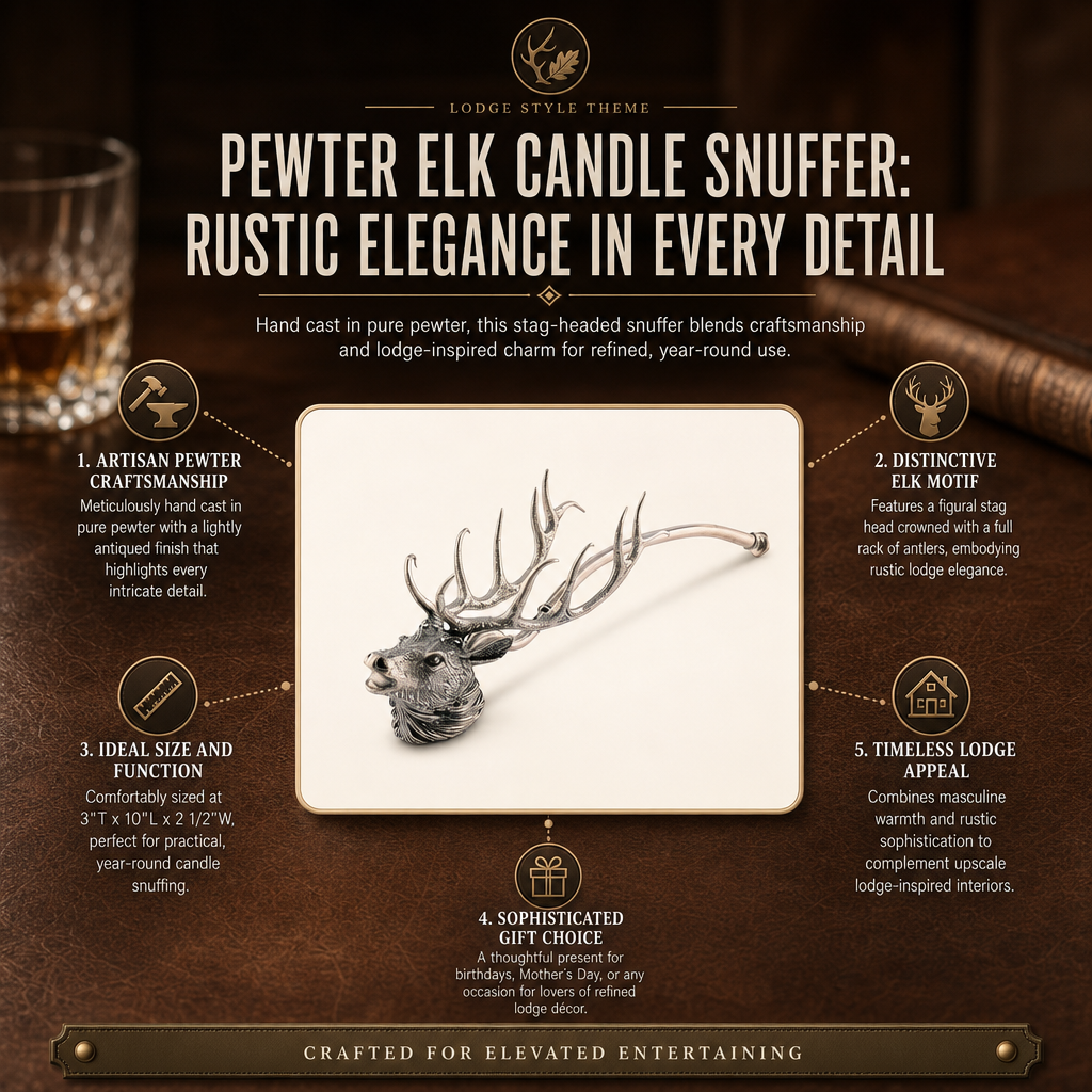 Pewter Elk Candle Snuffer